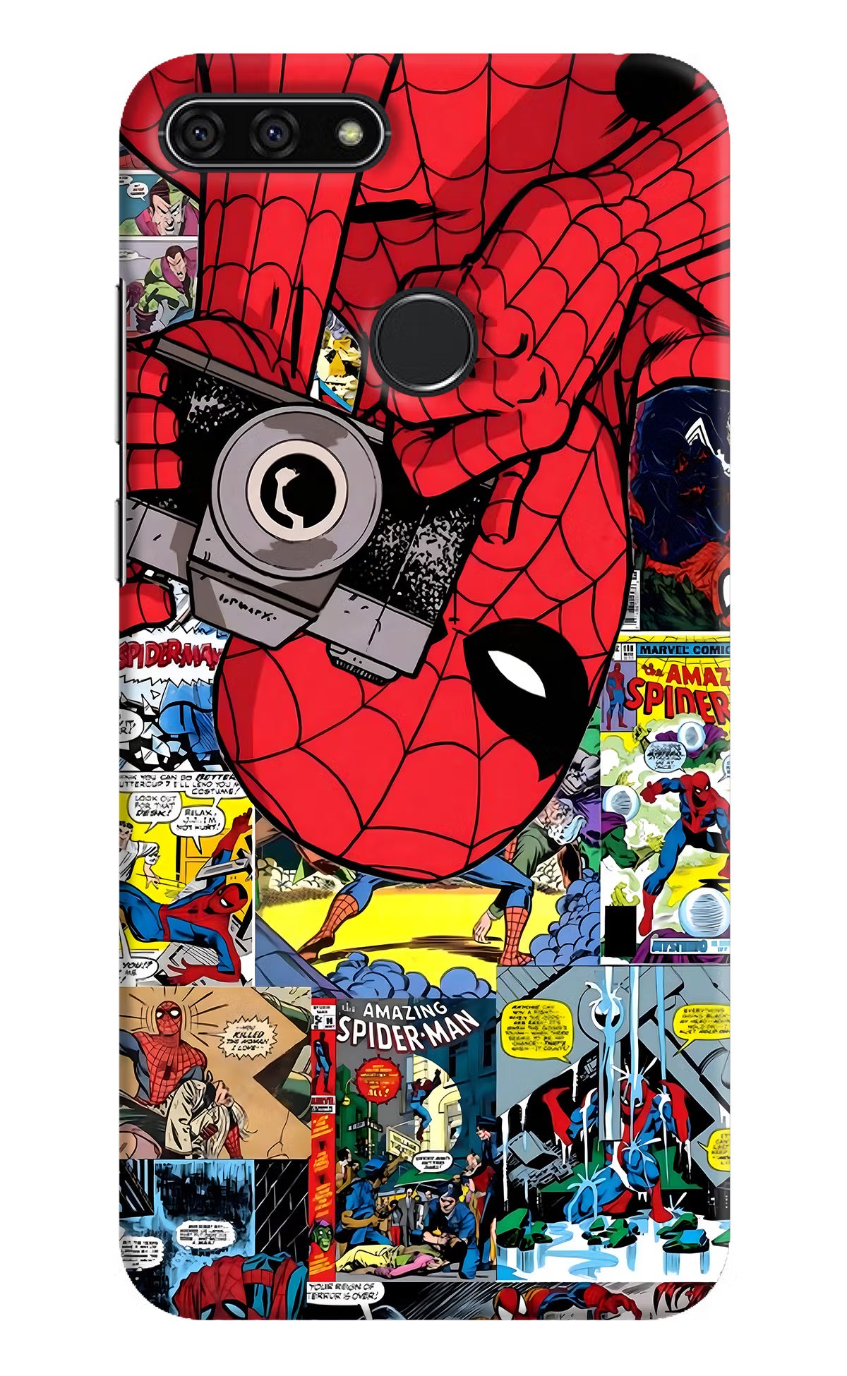Spider Man Honor 7A Back Cover - Spider Man Honor 7A Hard Case Back Cover by Casekaro Spider Man Honor 7A Hard Case Back Cover by Casekaro