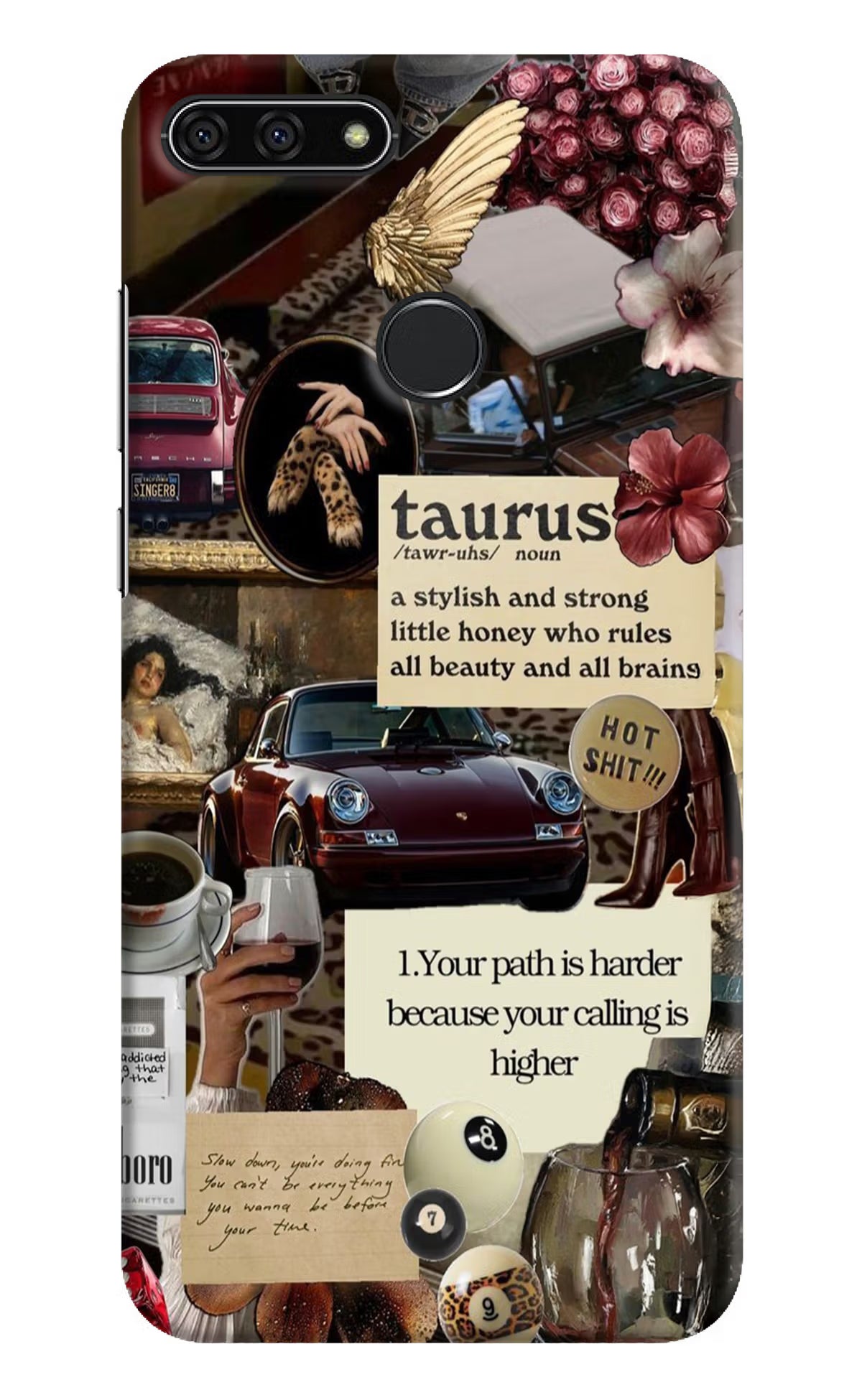 Taurus Zodiac Honor 7A Back Cover - Taurus Zodiac Honor 7A Hard Case Back Cover by Casekaro Taurus Zodiac Honor 7A Hard Case Back Cover by Casekaro
