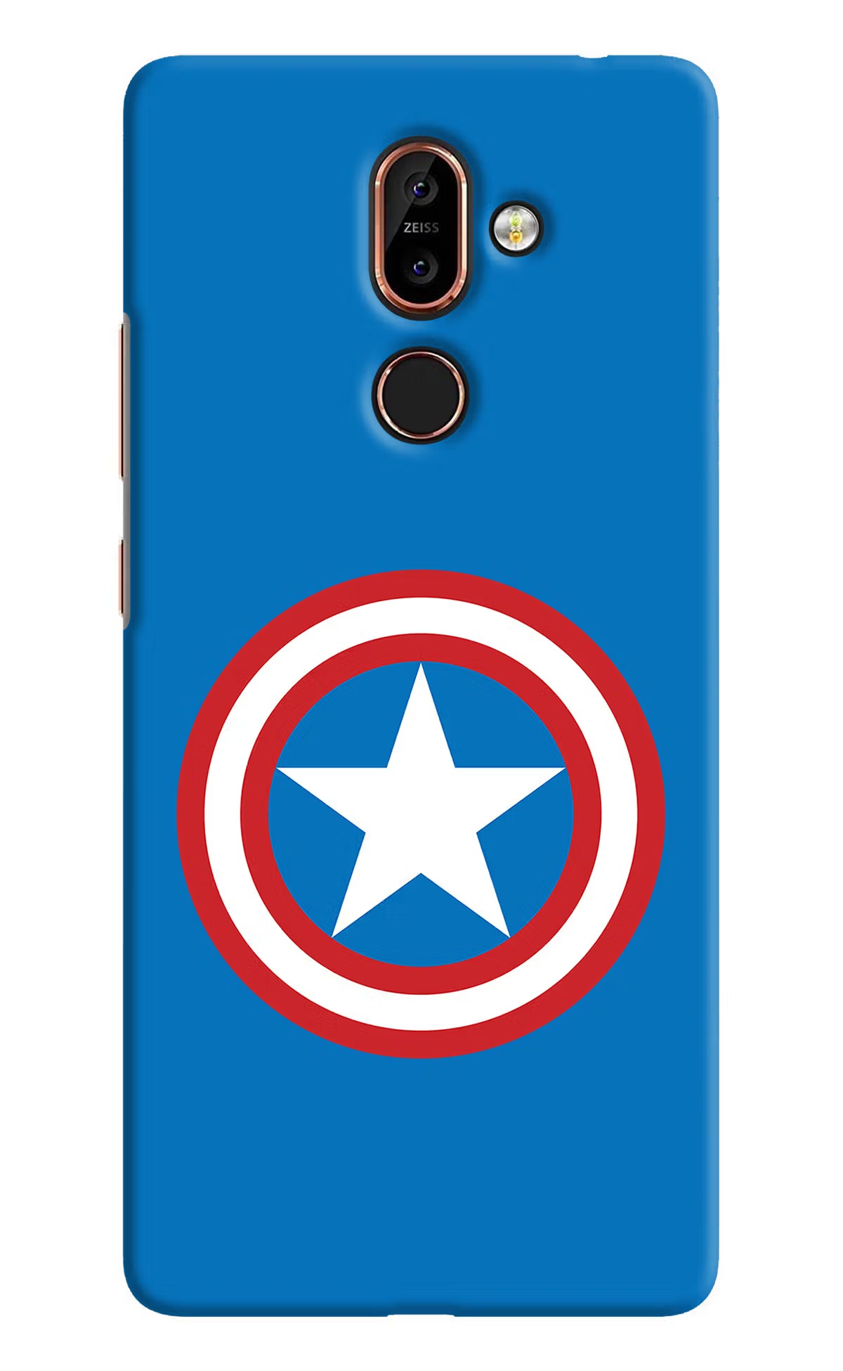 Captain America Logo Nokia 7 Plus Back Cover - Captain America Logo Nokia 7 Plus Hard Case Back Cover by Casekaro Captain America Logo Nokia 7 Plus Hard Case Back Cover by Casekaro