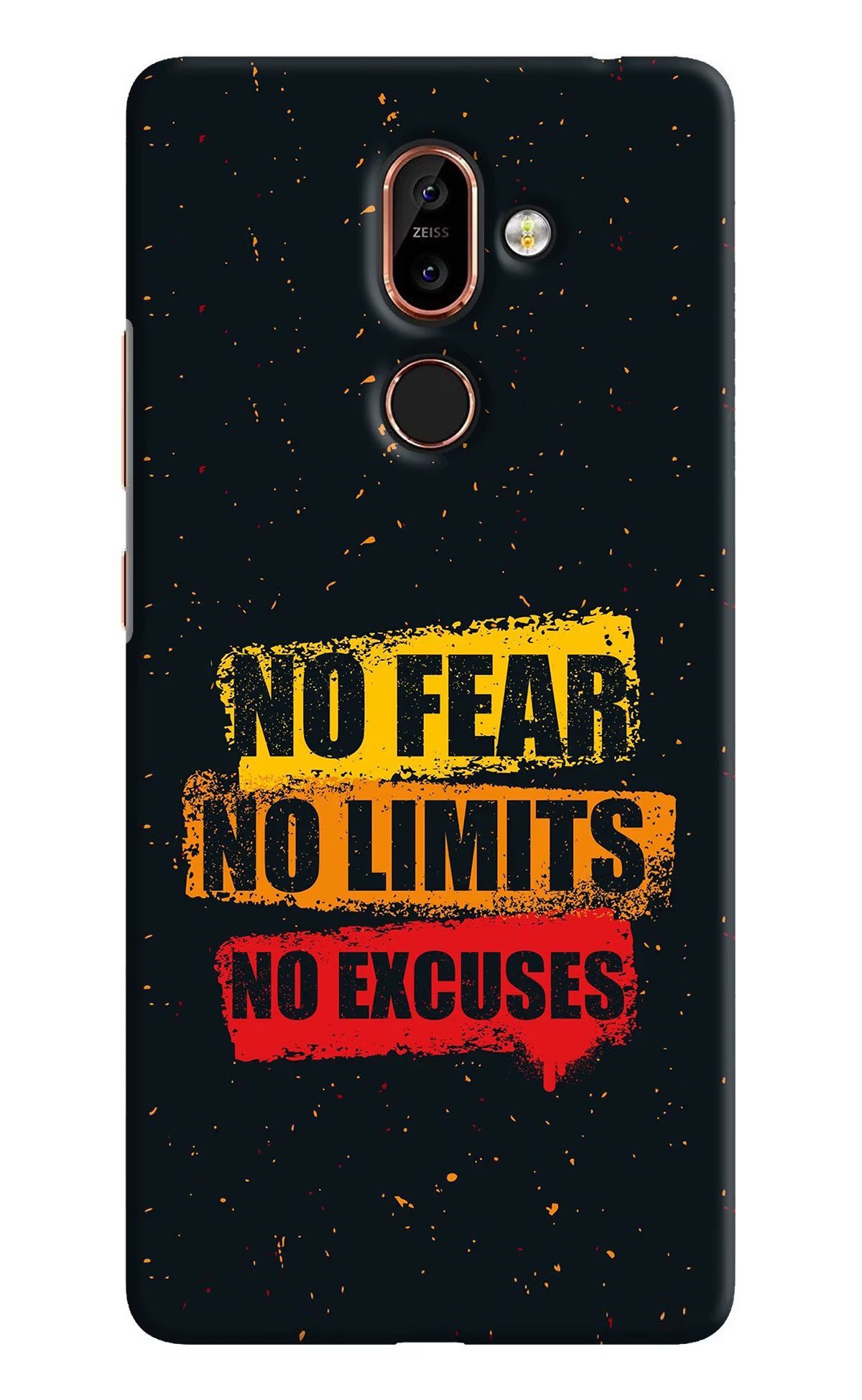 No Fear No Limits No Excuse Nokia 7 Plus Back Cover - No Fear No Limits No Excuse Nokia 7 Plus Hard Case Back Cover by Casekaro No Fear No Limits No Excuse Nokia 7 Plus Hard Case Back Cover by Casekaro