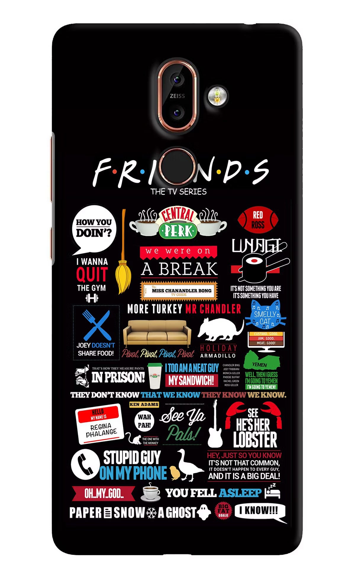 FRIENDS Nokia 7 Plus Back Cover - FRIENDS Nokia 7 Plus Hard Case Back Cover by Casekaro FRIENDS Nokia 7 Plus Hard Case Back Cover by Casekaro