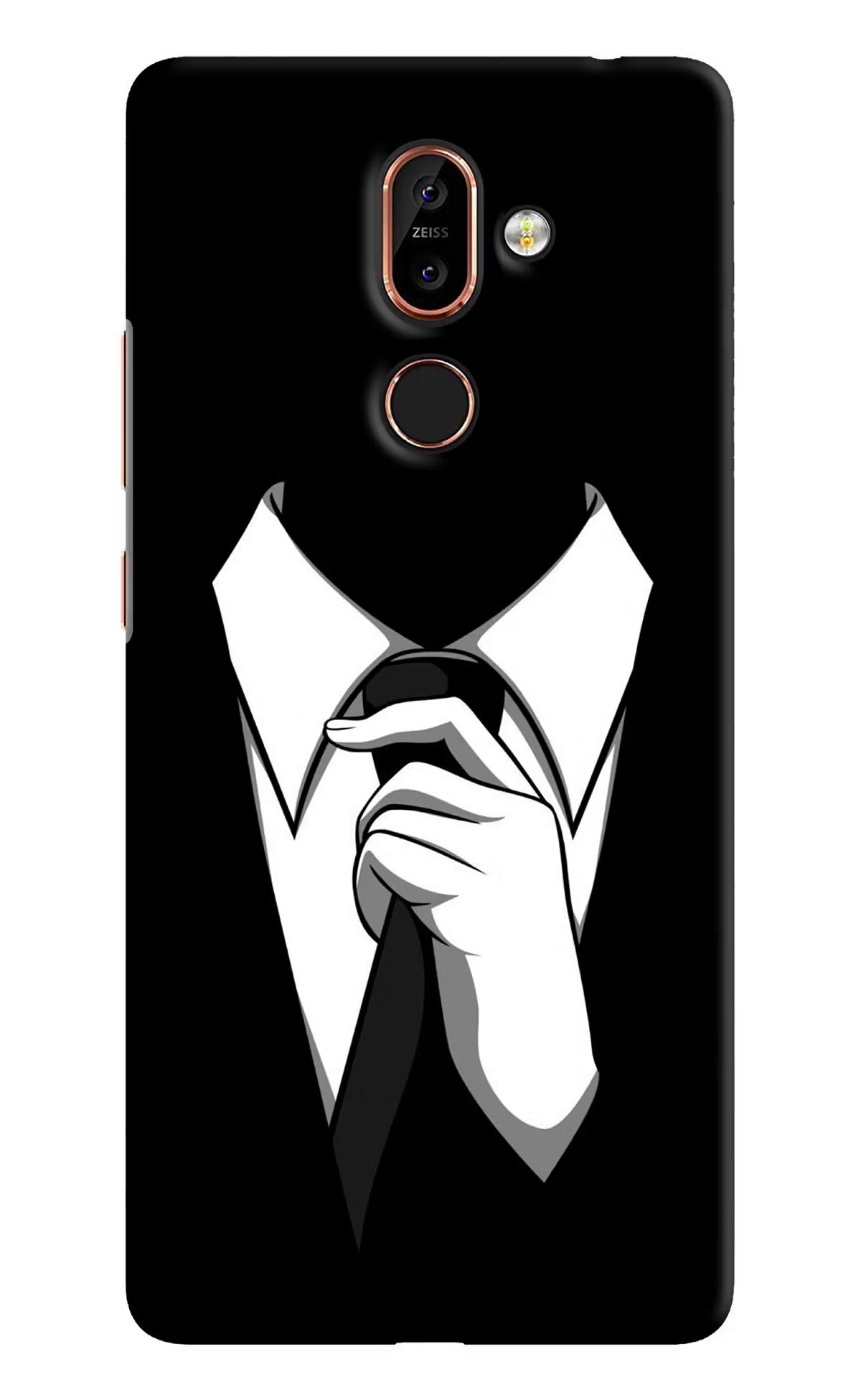Black Tie Nokia 7 Plus Back Cover - Black Tie Nokia 7 Plus Hard Case Back Cover by Casekaro Black Tie Nokia 7 Plus Hard Case Back Cover by Casekaro