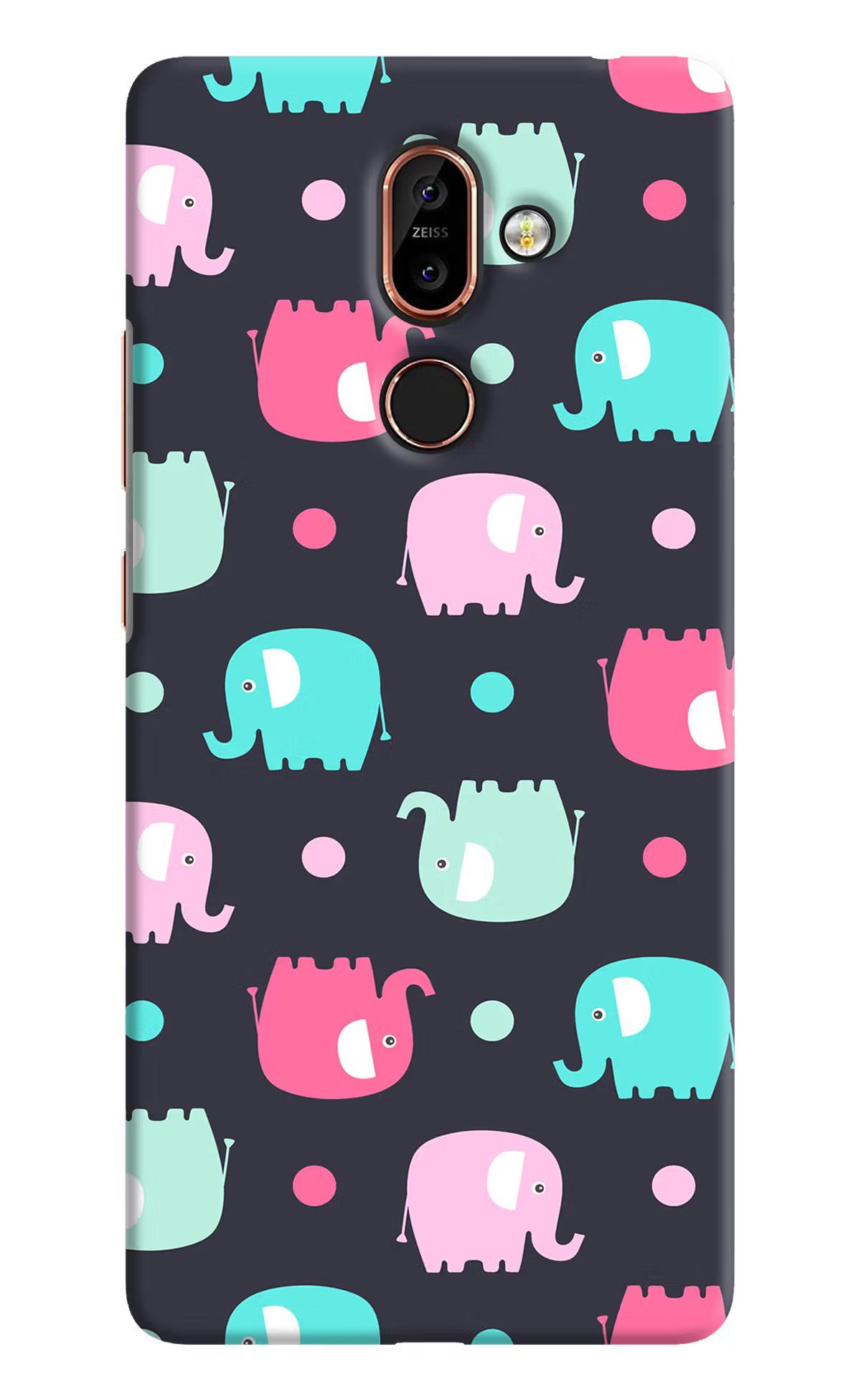 Elephants Nokia 7 Plus Back Cover - Elephants Nokia 7 Plus Hard Case Back Cover by Casekaro Elephants Nokia 7 Plus Hard Case Back Cover by Casekaro