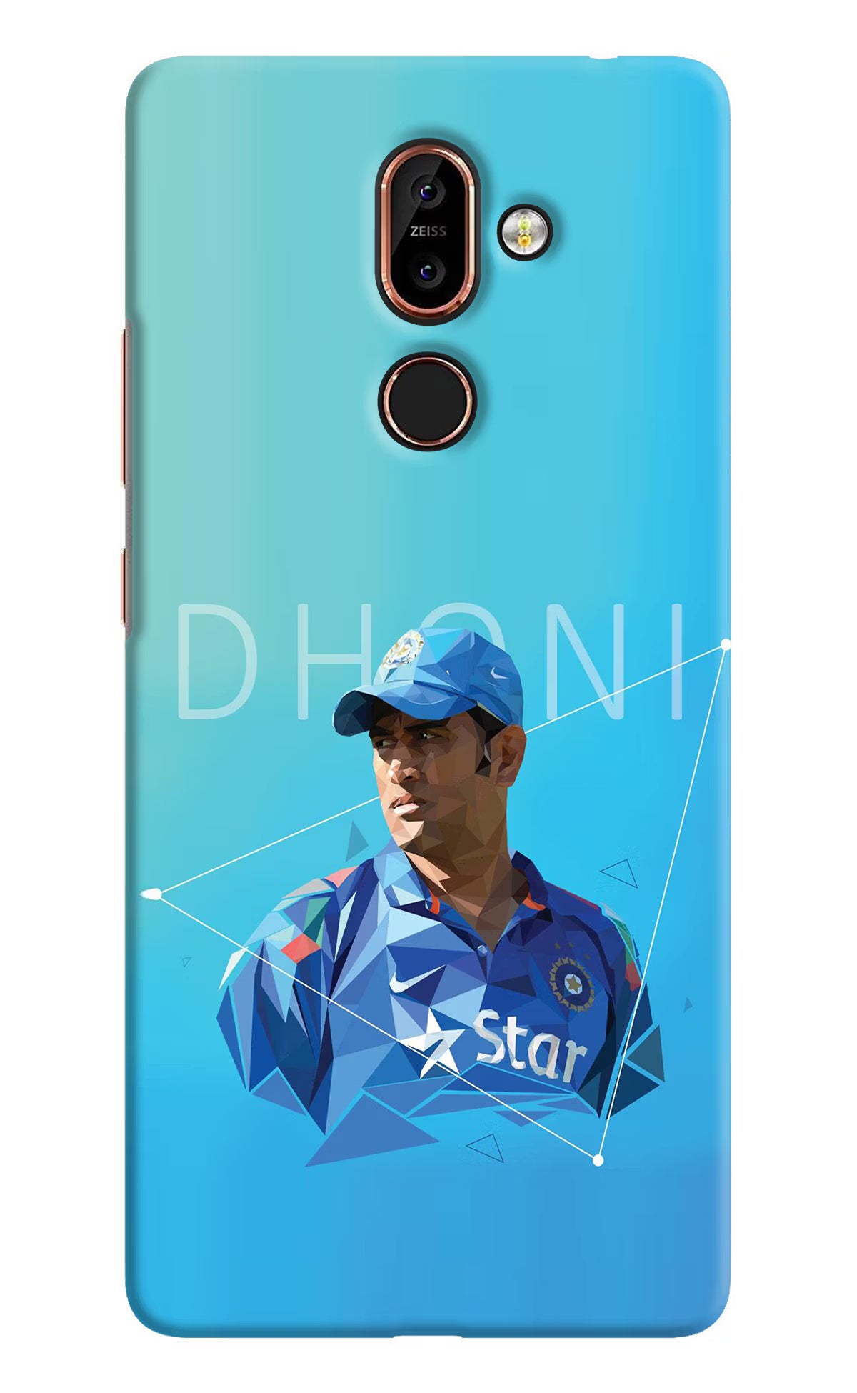 Dhoni Artwork Nokia 7 Plus Back Cover - Dhoni Artwork Nokia 7 Plus Hard Case Back Cover by Casekaro Dhoni Artwork Nokia 7 Plus Hard Case Back Cover by Casekaro