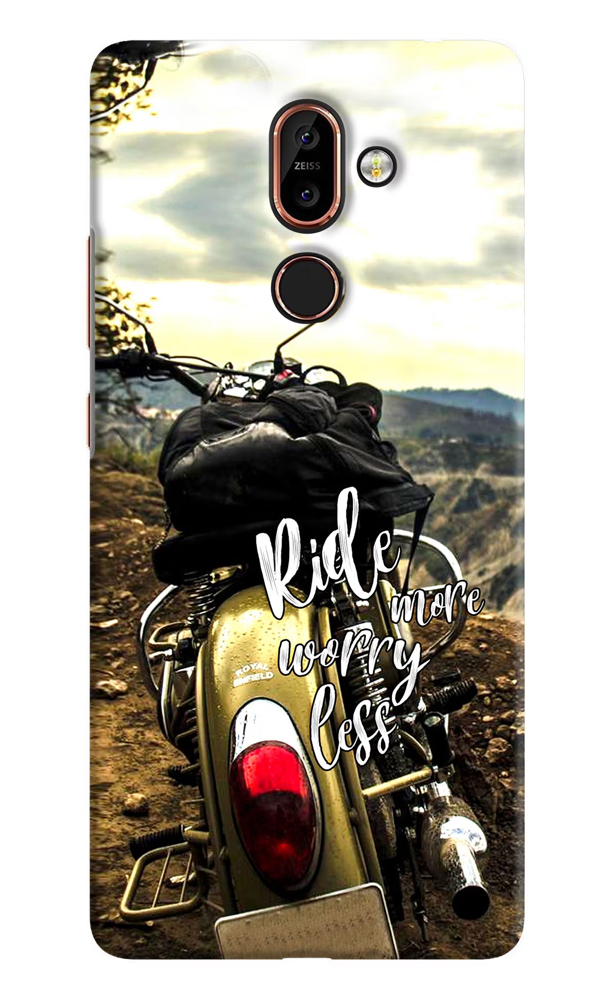 Ride More Worry Less Nokia 7 Plus Back Cover - Ride More Worry Less Nokia 7 Plus Hard Case Back Cover by Casekaro Ride More Worry Less Nokia 7 Plus Hard Case Back Cover by Casekaro