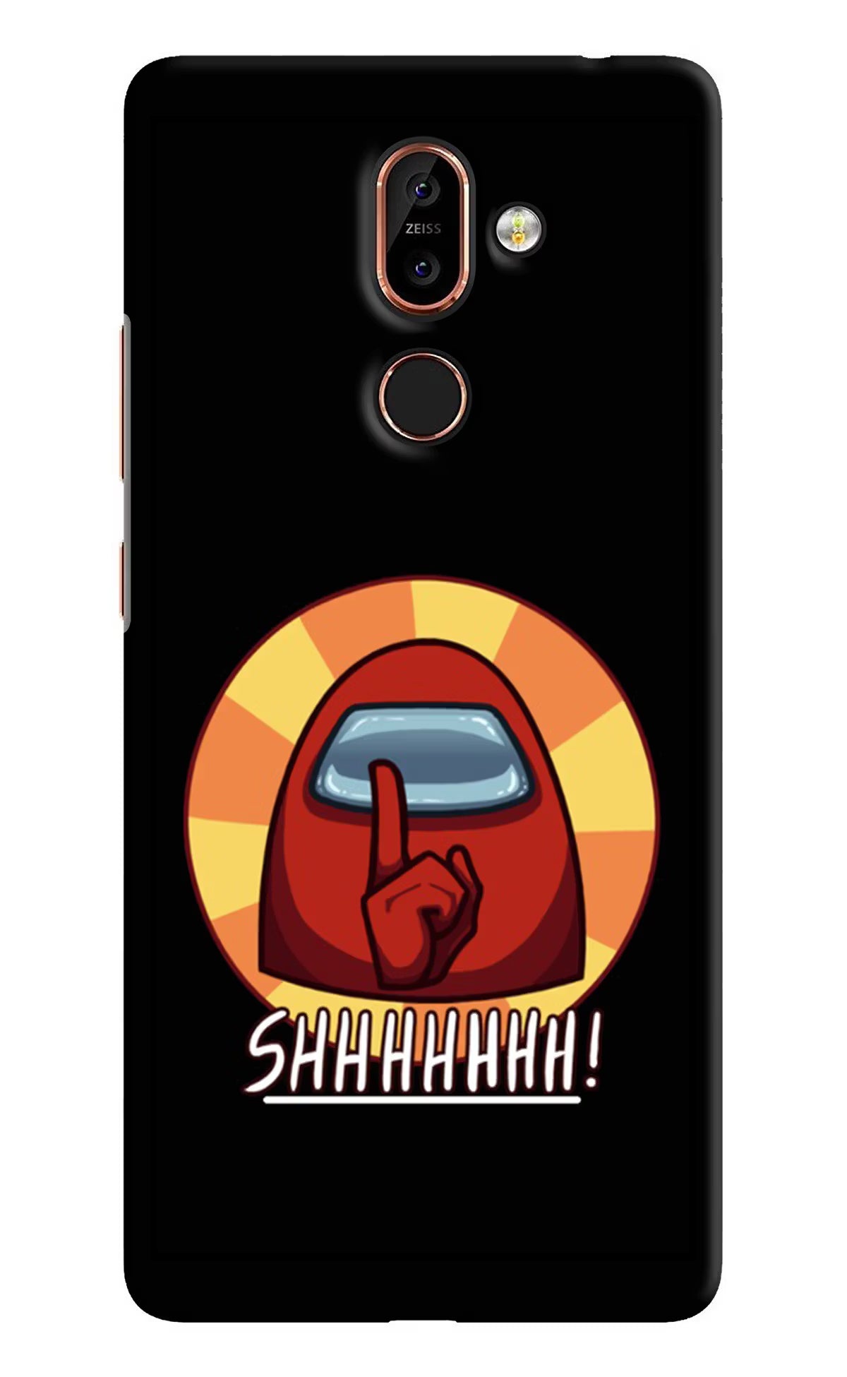 Among Us Shhh! Nokia 7 Plus Back Cover - Among Us Shhh! Nokia 7 Plus Hard Case Back Cover by Casekaro Among Us Shhh! Nokia 7 Plus Hard Case Back Cover by Casekaro