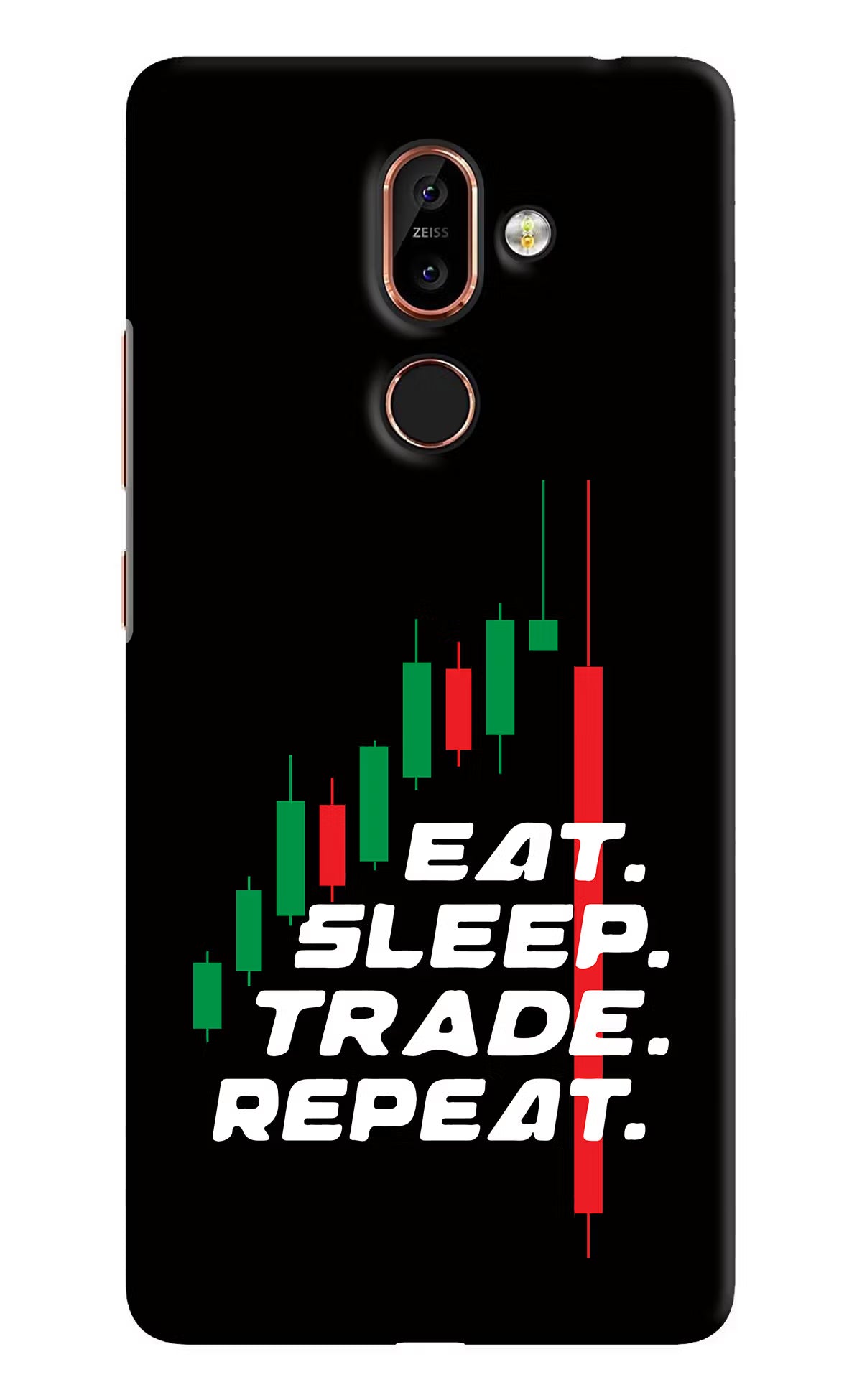 Eat Sleep Trade Repeat Nokia 7 Plus Back Cover - Eat Sleep Trade Repeat Nokia 7 Plus Hard Case Back Cover by Casekaro Eat Sleep Trade Repeat Nokia 7 Plus Hard Case Back Cover by Casekaro