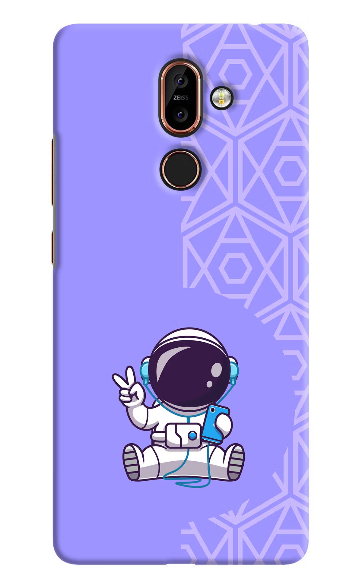Cute Astronaut Chilling Nokia 7 Plus Back Cover - Cute Astronaut Chilling Nokia 7 Plus Hard Case Back Cover by Casekaro Cute Astronaut Chilling Nokia 7 Plus Hard Case Back Cover by Casekaro