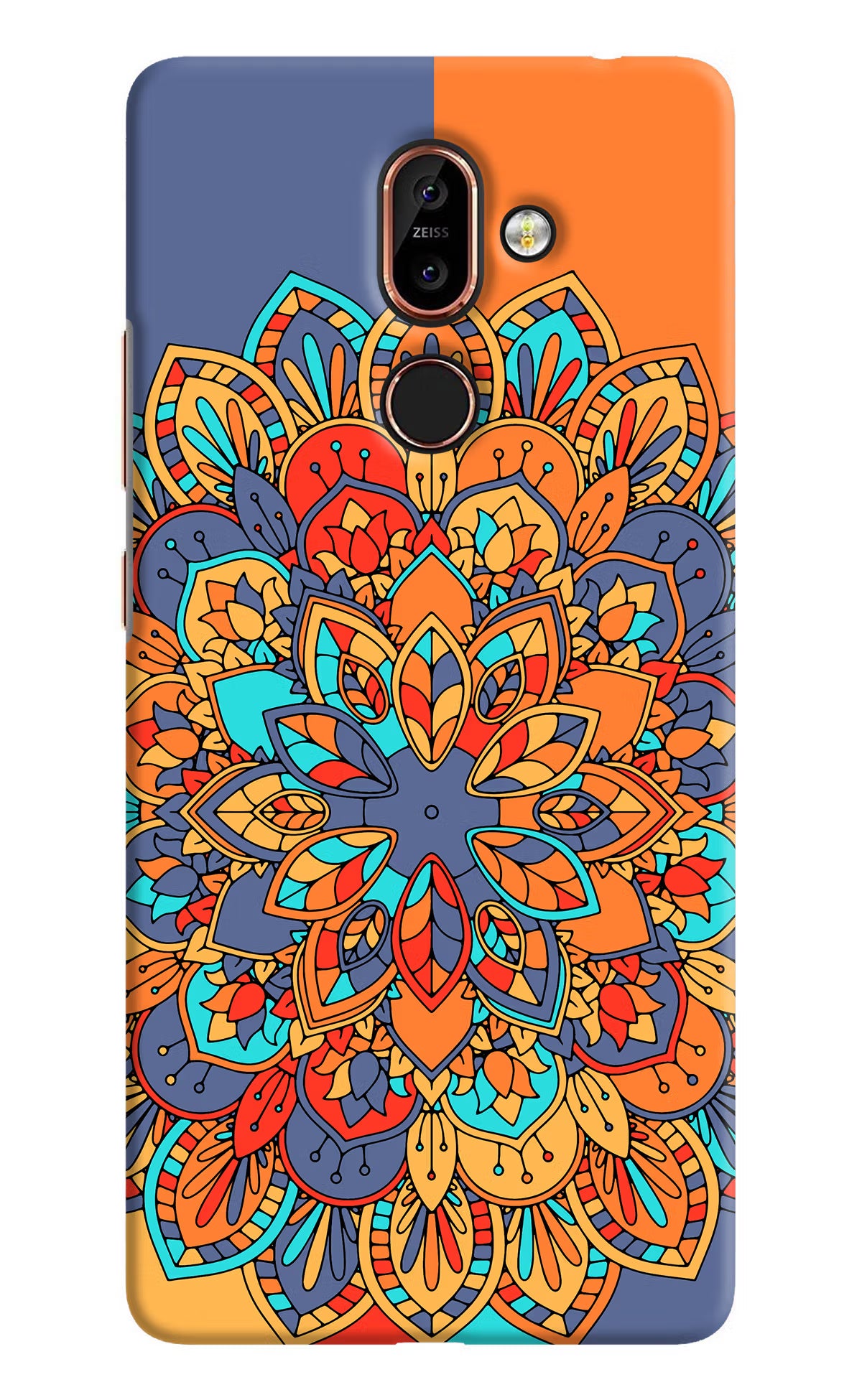 Color Mandala Nokia 7 Plus Back Cover - Color Mandala Nokia 7 Plus Hard Case Back Cover by Casekaro Color Mandala Nokia 7 Plus Hard Case Back Cover by Casekaro