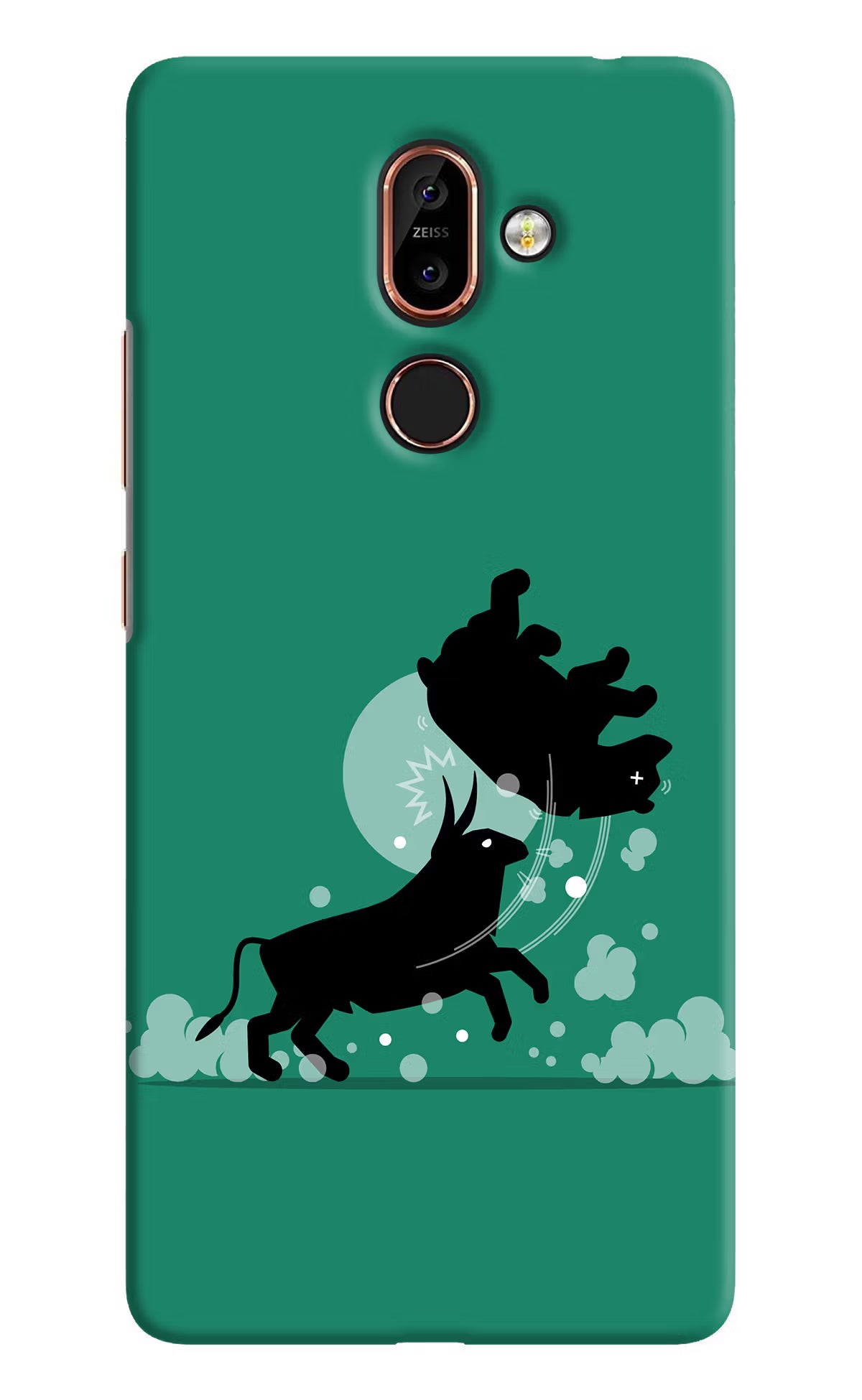 Bull Conqueror Nokia 7 Plus Back Cover - Bull Conqueror Nokia 7 Plus Hard Case Back Cover by Casekaro Bull Conqueror Nokia 7 Plus Hard Case Back Cover by Casekaro