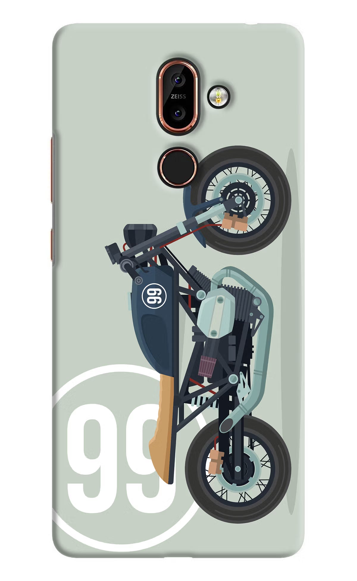 Classic Cafe Racer 99 Nokia 7 Plus Back Cover - Classic Cafe Racer 99 Nokia 7 Plus Hard Case Back Cover by Casekaro Classic Cafe Racer 99 Nokia 7 Plus Hard Case Back Cover by Casekaro
