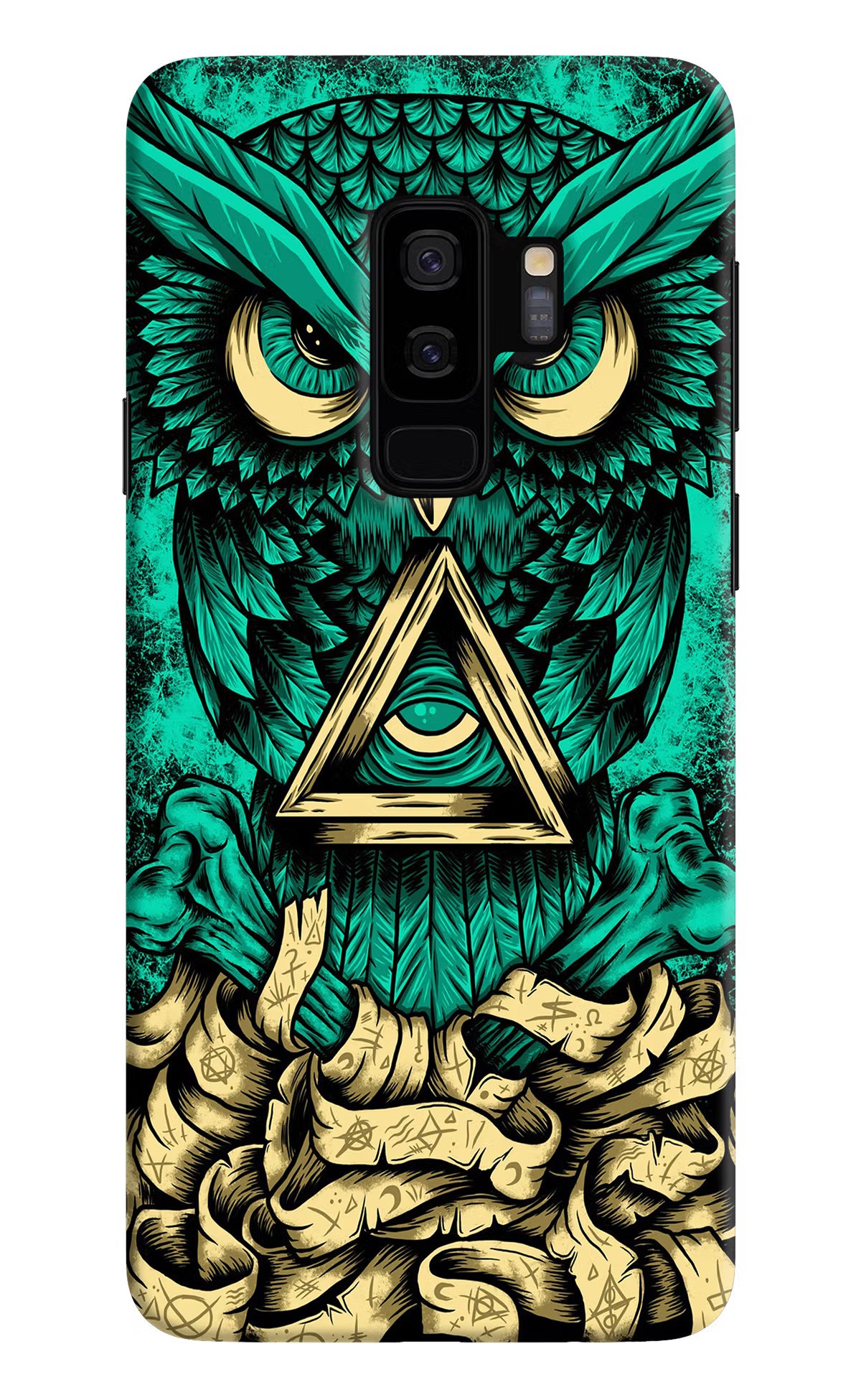 Green Owl Samsung S9 Plus Back Cover - Green Owl Samsung S9 Plus Hard Case Back Cover by Casekaro Green Owl Samsung S9 Plus Hard Case Back Cover by Casekaro