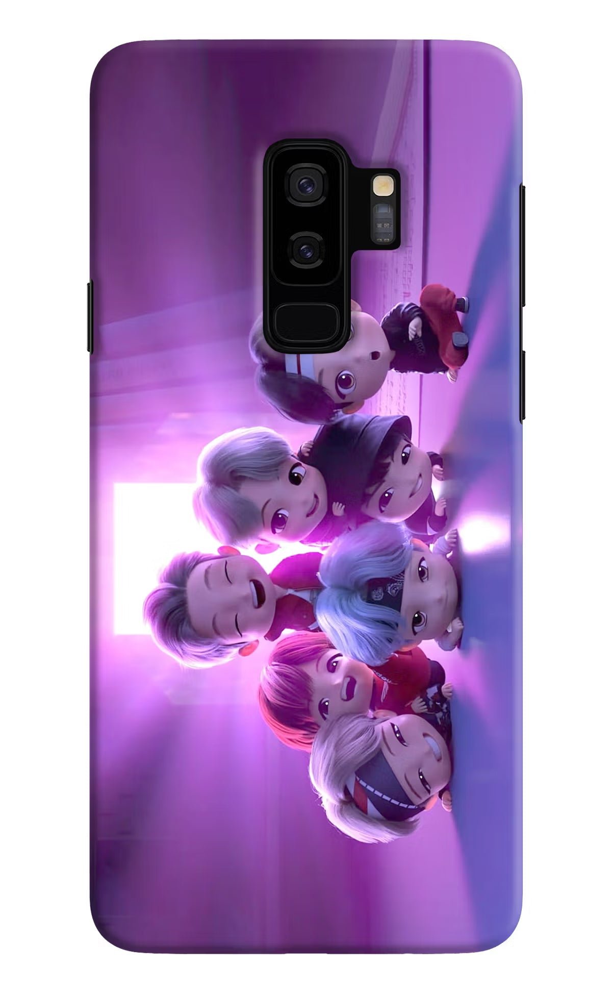 BTS Chibi Samsung S9 Plus Back Cover - BTS Chibi Samsung S9 Plus Hard Case Back Cover by Casekaro BTS Chibi Samsung S9 Plus Hard Case Back Cover by Casekaro