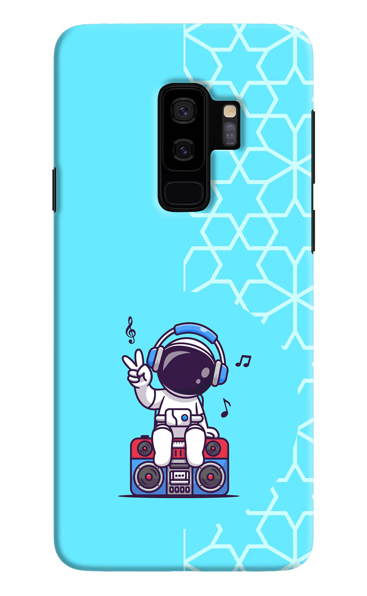 Cute Astronaut Chilling Samsung S9 Plus Back Cover - Cute Astronaut Chilling Samsung S9 Plus Hard Case Back Cover by Casekaro Cute Astronaut Chilling Samsung S9 Plus Hard Case Back Cover by Casekaro