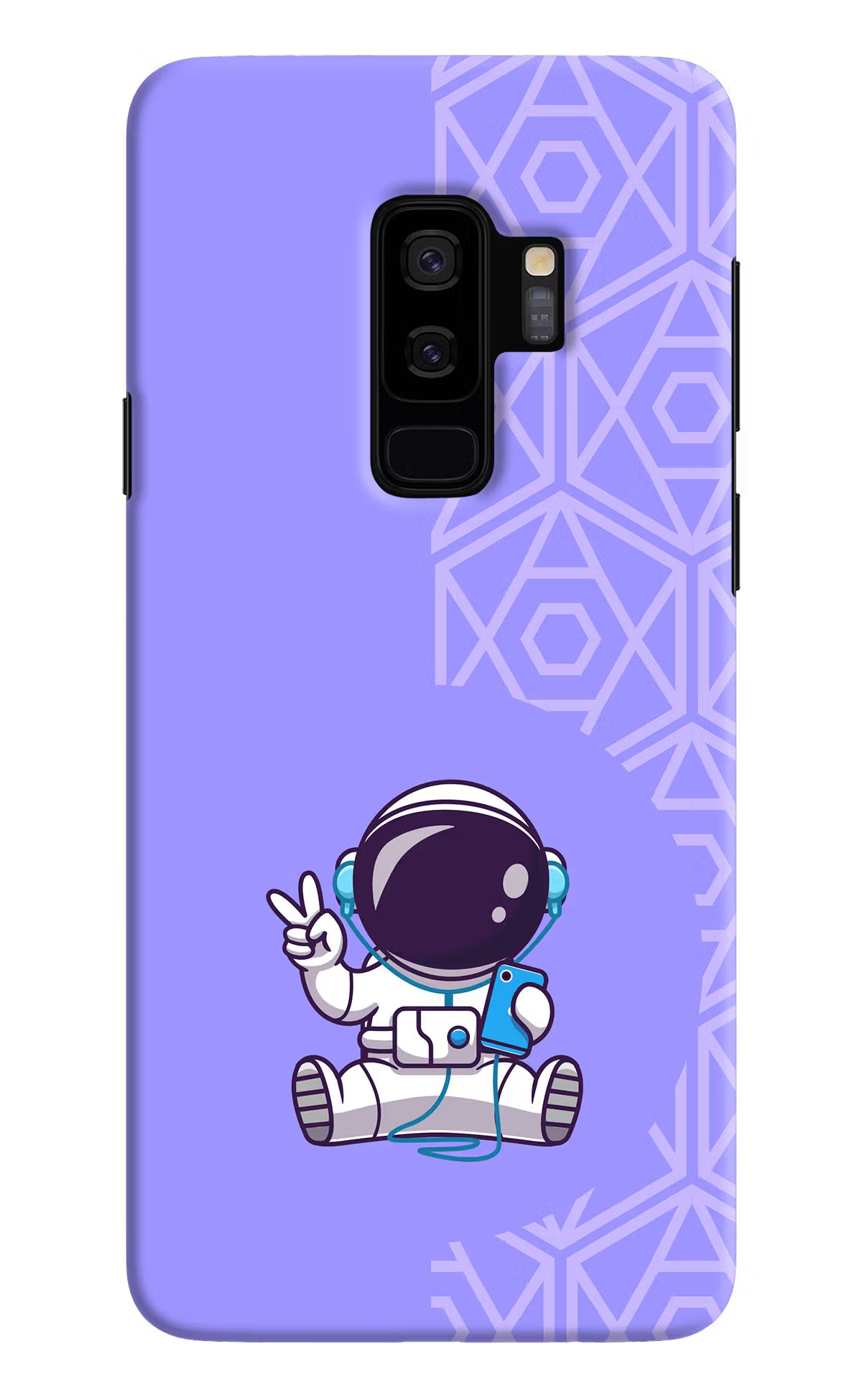 Cute Astronaut Chilling Samsung S9 Plus Back Cover - Cute Astronaut Chilling Samsung S9 Plus Hard Case Back Cover by Casekaro Cute Astronaut Chilling Samsung S9 Plus Hard Case Back Cover by Casekaro