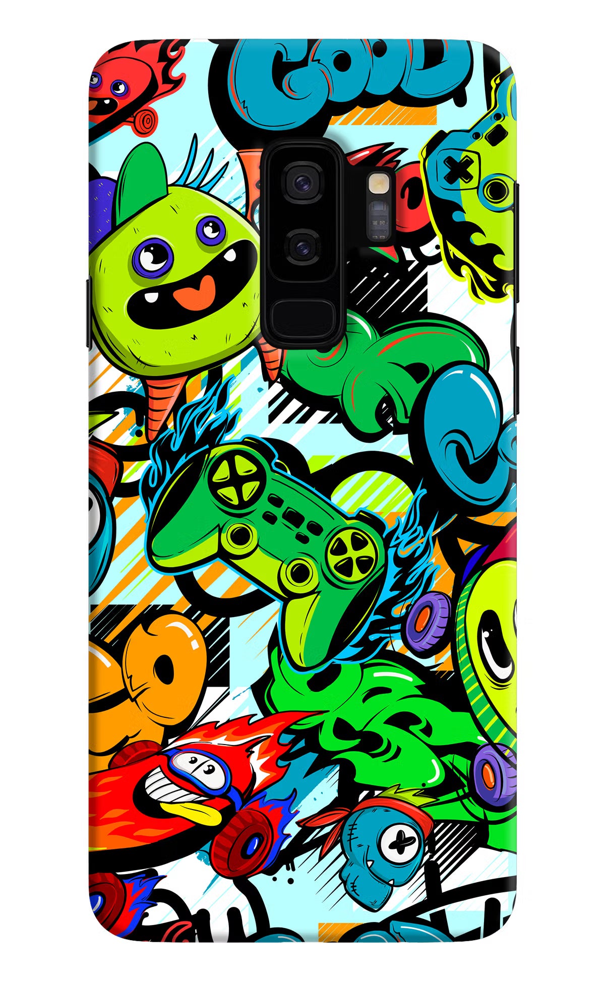 Game Doodle Samsung S9 Plus Back Cover - Game Doodle Samsung S9 Plus Hard Case Back Cover by Casekaro Game Doodle Samsung S9 Plus Hard Case Back Cover by Casekaro