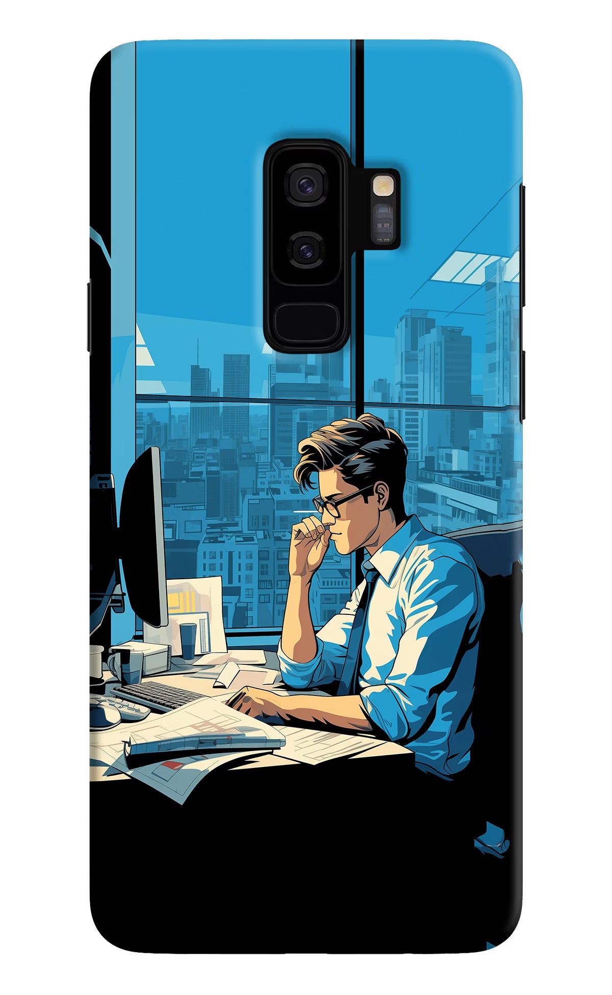 Focused Hustler (AI Generated) Samsung S9 Plus Back Cover - Focused Hustler (AI Generated) Samsung S9 Plus Hard Case Back Cover by Casekaro Focused Hustler (AI Generated) Samsung S9 Plus Hard Case Back Cover by Casekaro