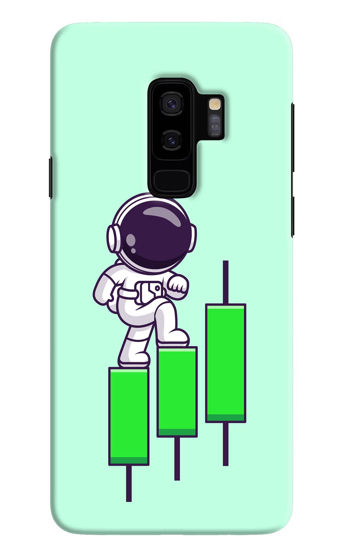 Astronaut Trader Samsung S9 Plus Back Cover - Astronaut Trader Samsung S9 Plus Hard Case Back Cover by Casekaro Astronaut Trader Samsung S9 Plus Hard Case Back Cover by Casekaro