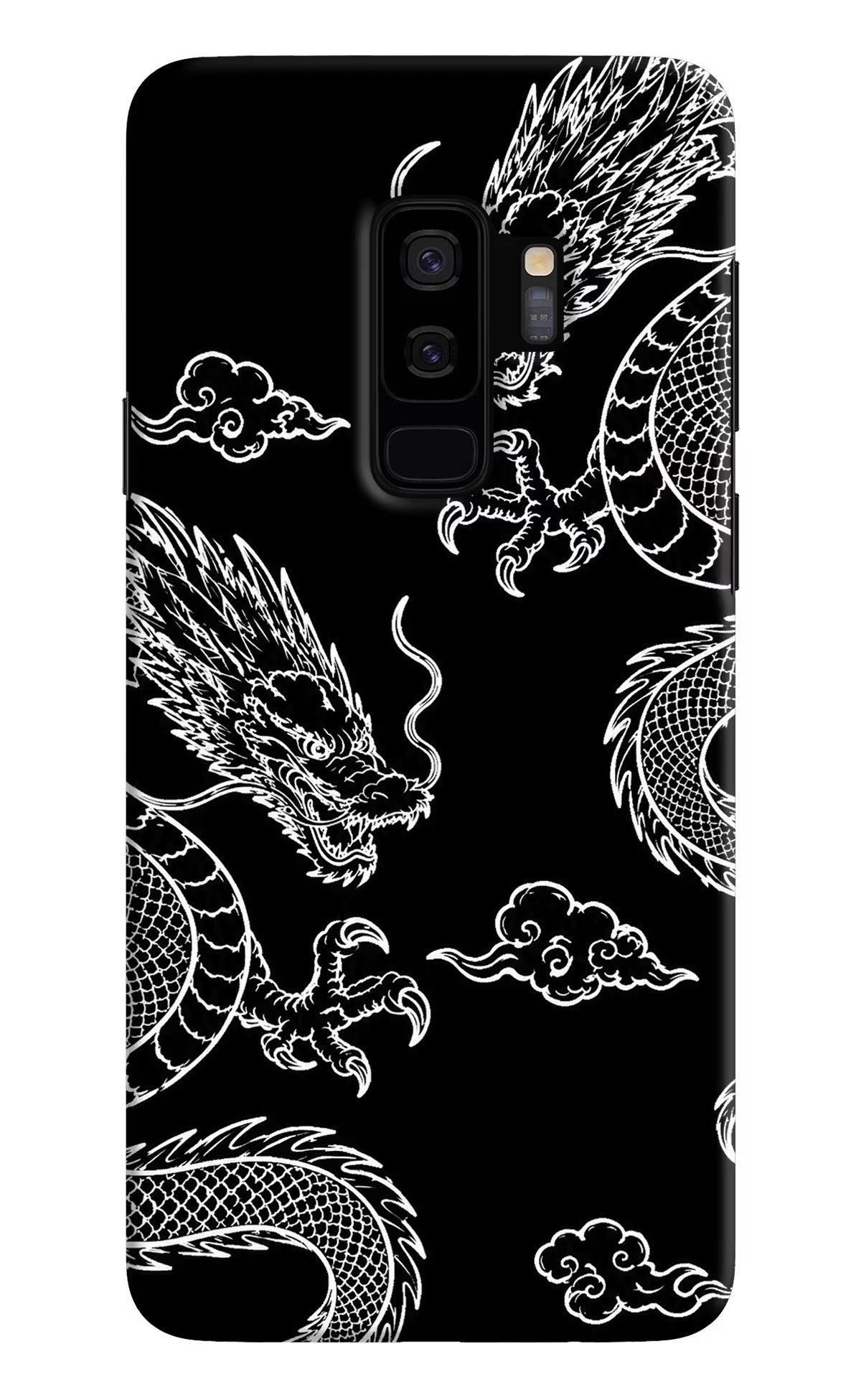 Twin Dragons Samsung S9 Plus Back Cover - Twin Dragons Samsung S9 Plus Hard Case Back Cover by Casekaro Twin Dragons Samsung S9 Plus Hard Case Back Cover by Casekaro