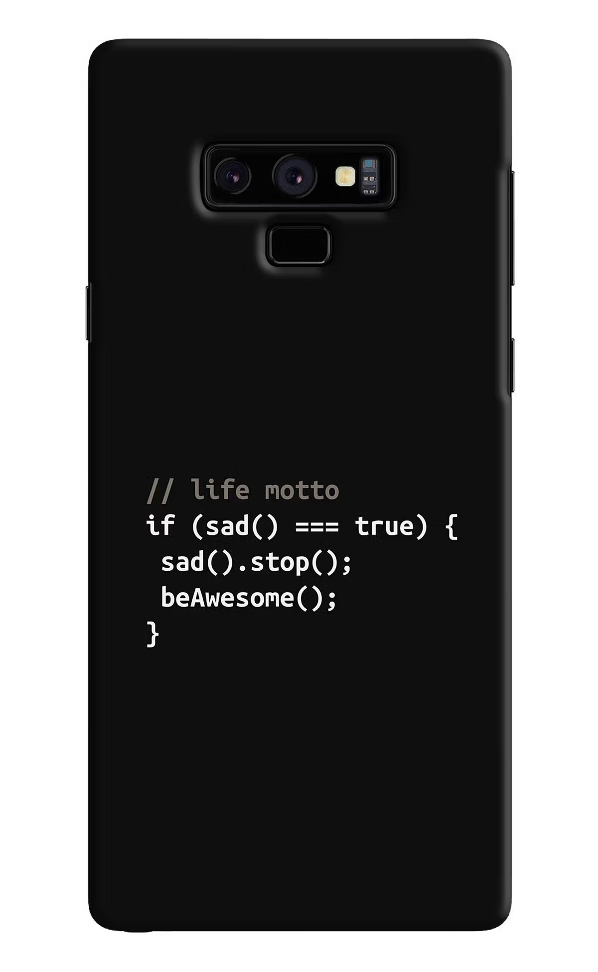 Life Motto Code Samsung Note 9 Back Cover - Life Motto Code Samsung Note 9 Hard Case Back Cover by Casekaro Life Motto Code Samsung Note 9 Hard Case Back Cover by Casekaro