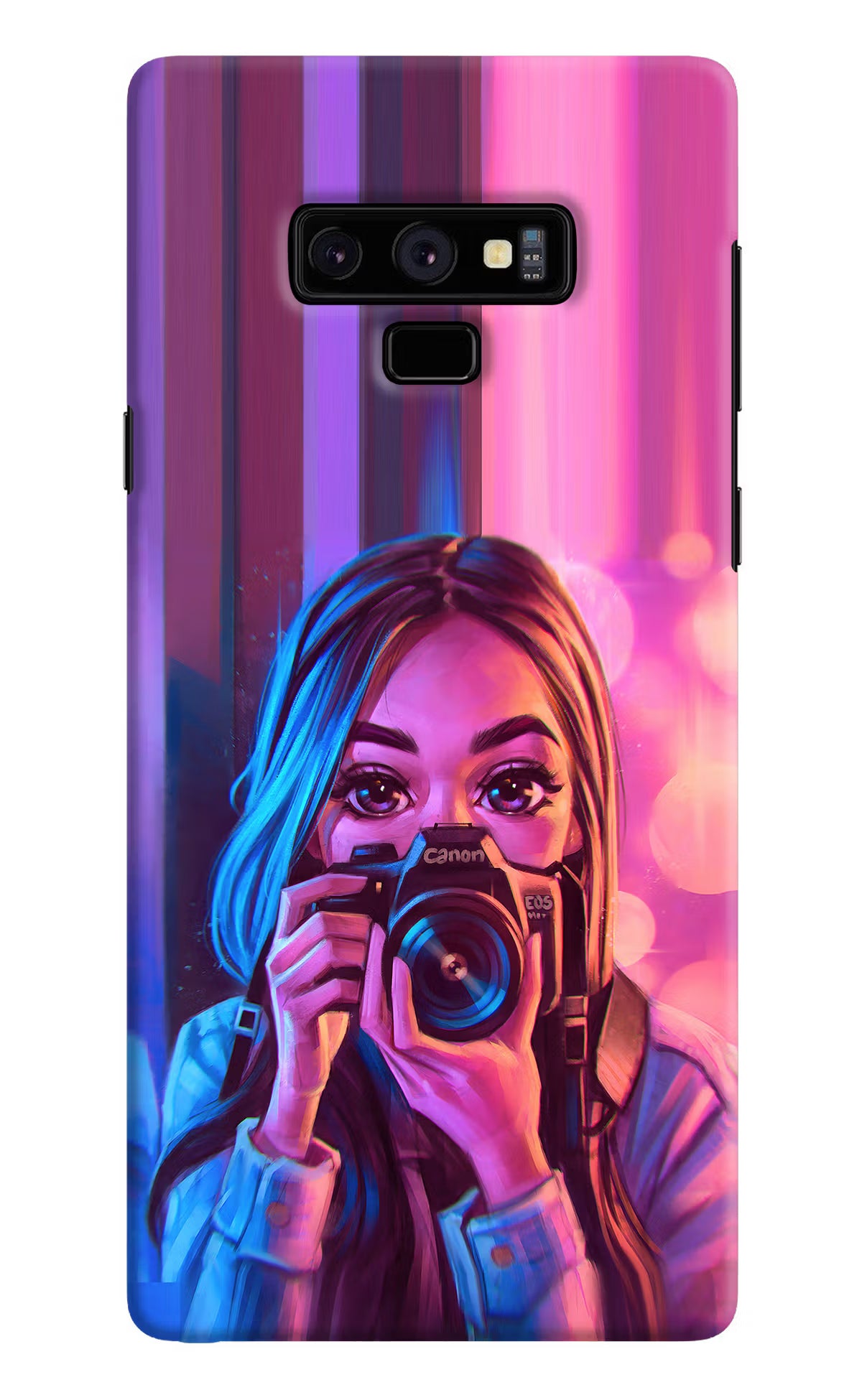 Girl Photographer Samsung Note 9 Back Cover - Girl Photographer Samsung Note 9 Hard Case Back Cover by Casekaro Girl Photographer Samsung Note 9 Hard Case Back Cover by Casekaro
