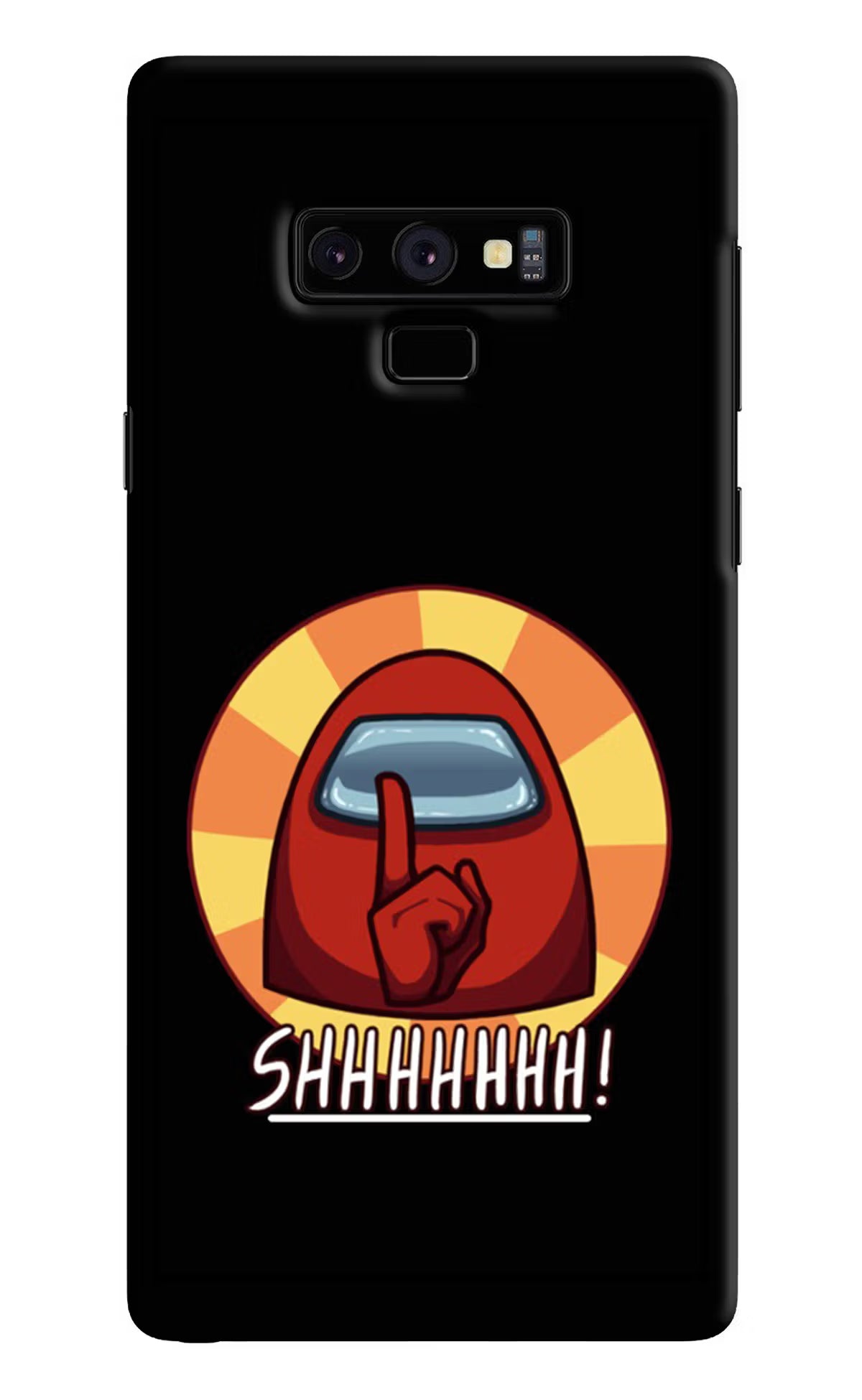 Among Us Shhh! Samsung Note 9 Back Cover - Among Us Shhh! Samsung Note 9 Hard Case Back Cover by Casekaro Among Us Shhh! Samsung Note 9 Hard Case Back Cover by Casekaro