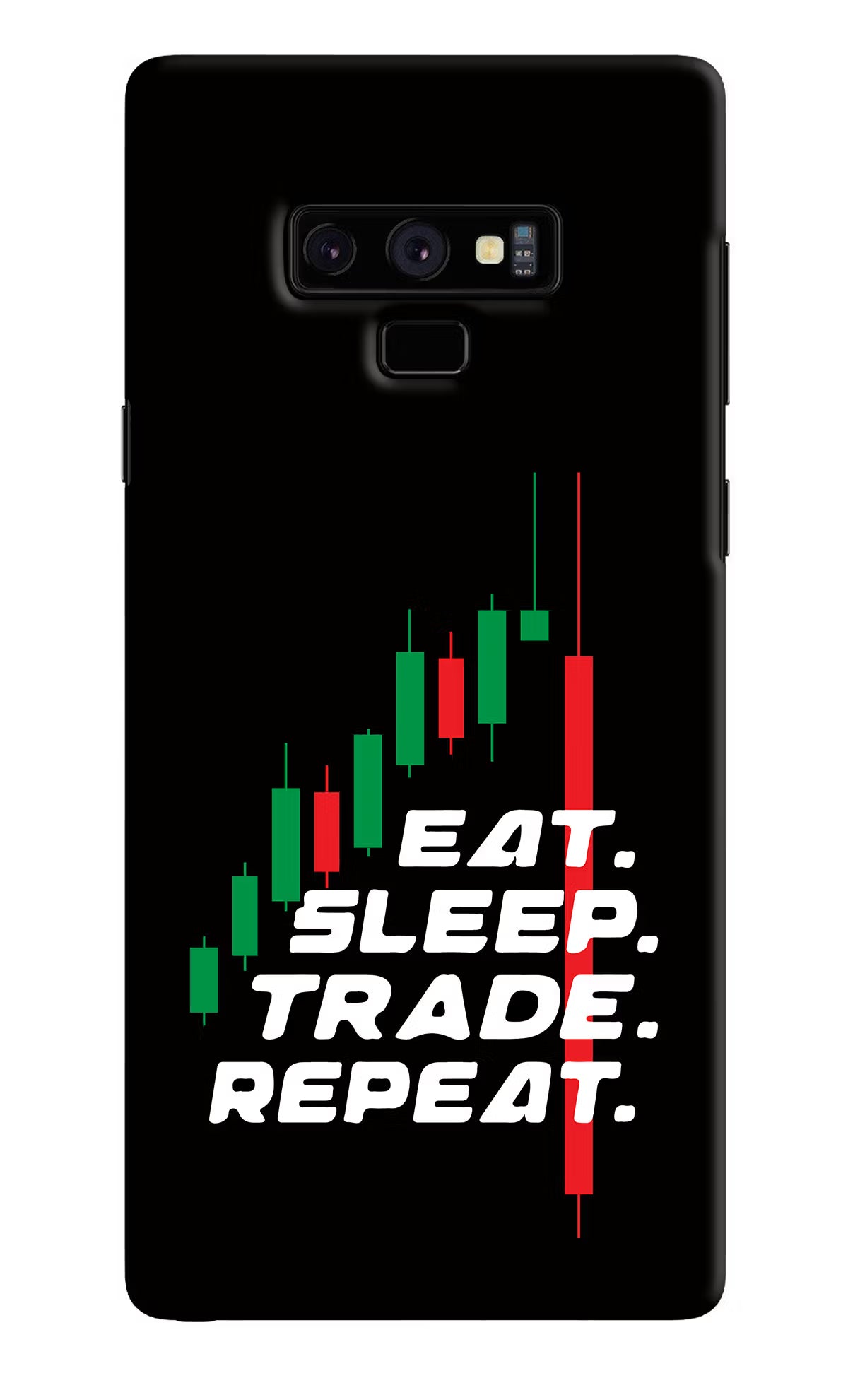 Eat Sleep Trade Repeat Samsung Note 9 Back Cover - Eat Sleep Trade Repeat Samsung Note 9 Hard Case Back Cover by Casekaro Eat Sleep Trade Repeat Samsung Note 9 Hard Case Back Cover by Casekaro