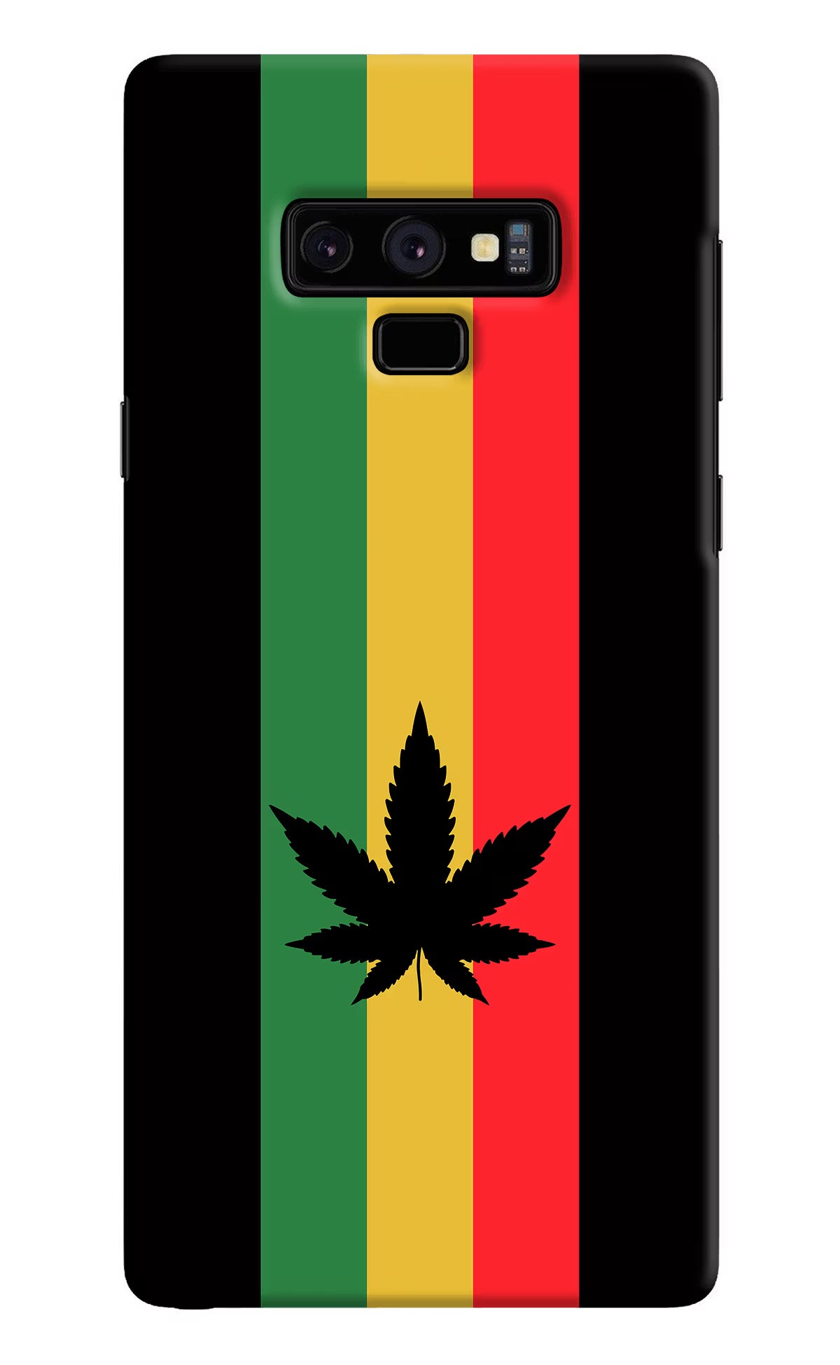 Weed Flag Samsung Note 9 Back Cover - Weed Flag Samsung Note 9 Hard Case Back Cover by Casekaro Weed Flag Samsung Note 9 Hard Case Back Cover by Casekaro