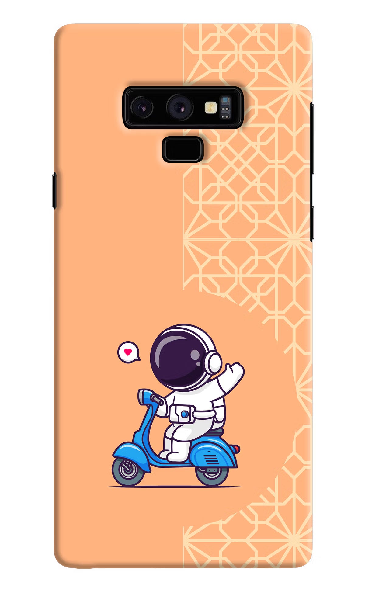 Cute Astronaut Riding Samsung Note 9 Back Cover - Cute Astronaut Riding Samsung Note 9 Hard Case Back Cover by Casekaro Cute Astronaut Riding Samsung Note 9 Hard Case Back Cover by Casekaro