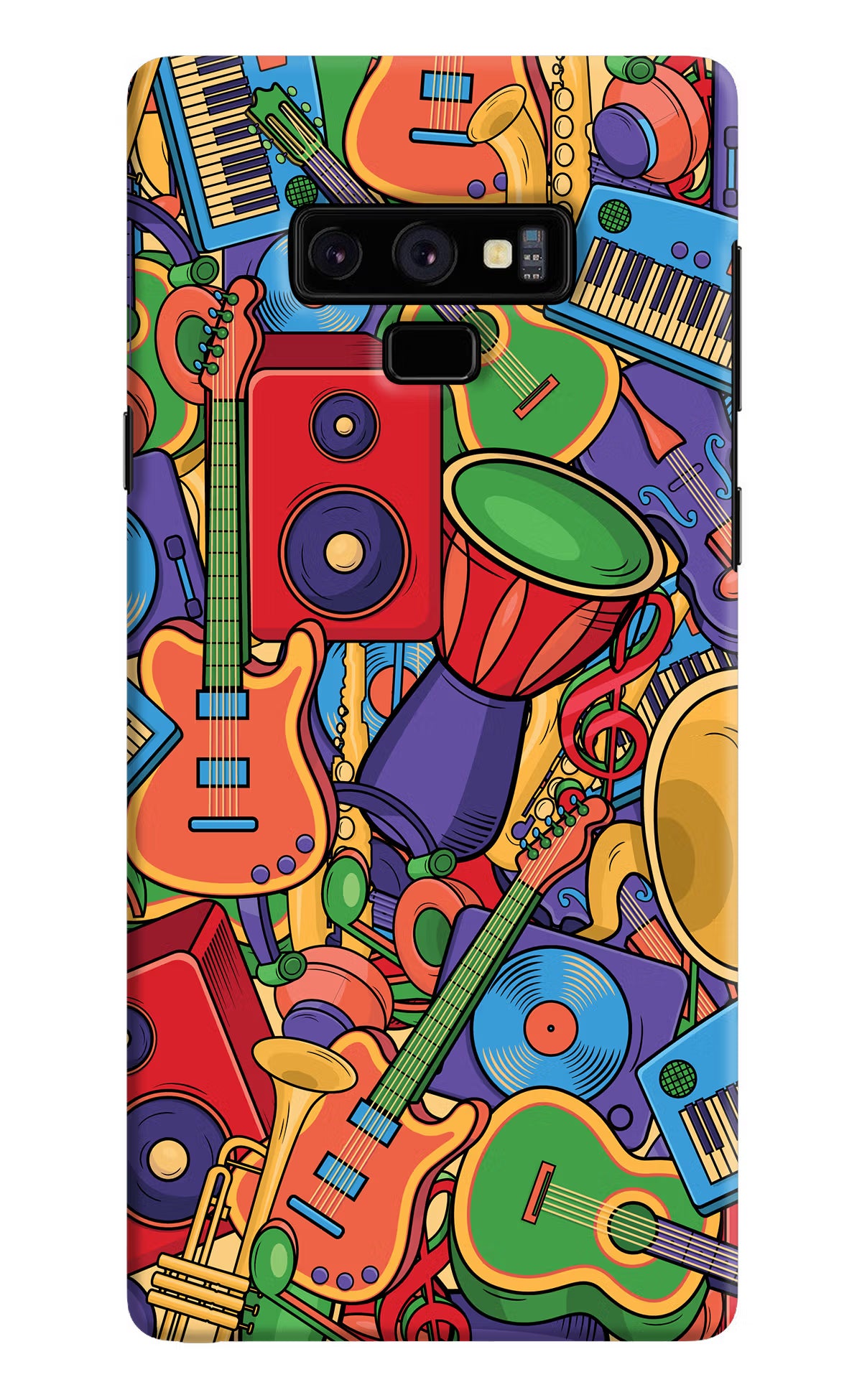 Music Instrument Doodle Samsung Note 9 Back Cover - Music Instrument Doodle Samsung Note 9 Hard Case Back Cover by Casekaro Music Instrument Doodle Samsung Note 9 Hard Case Back Cover by Casekaro