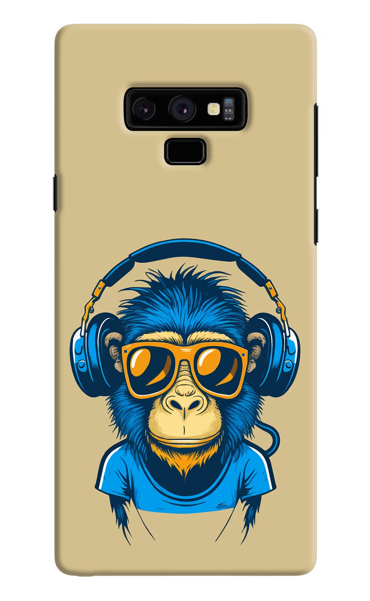 Monkey Headphone Samsung Note 9 Back Cover - Monkey Headphone Samsung Note 9 Hard Case Back Cover by Casekaro Monkey Headphone Samsung Note 9 Hard Case Back Cover by Casekaro