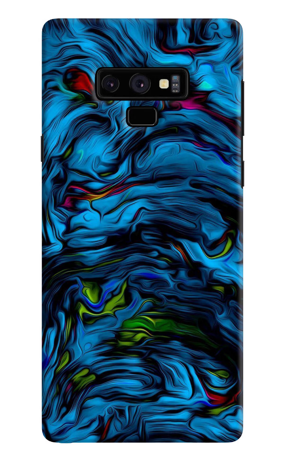 Dark Blue Abstract Samsung Note 9 Back Cover - Dark Blue Abstract Samsung Note 9 Hard Case Back Cover by Casekaro Dark Blue Abstract Samsung Note 9 Hard Case Back Cover by Casekaro