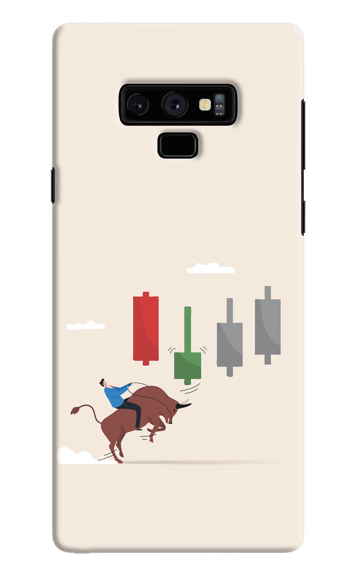 Bull Trading Momentum Samsung Note 9 Back Cover - Bull Trading Momentum Samsung Note 9 Hard Case Back Cover by Casekaro Bull Trading Momentum Samsung Note 9 Hard Case Back Cover by Casekaro