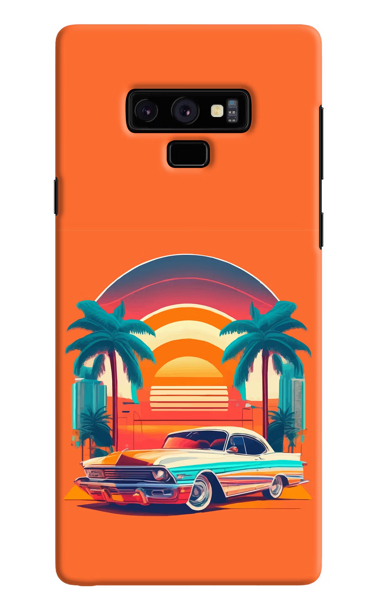 Palm Drive 80s Samsung Note 9 Back Cover - Palm Drive 80s Samsung Note 9 Hard Case Back Cover by Casekaro Palm Drive 80s Samsung Note 9 Hard Case Back Cover by Casekaro