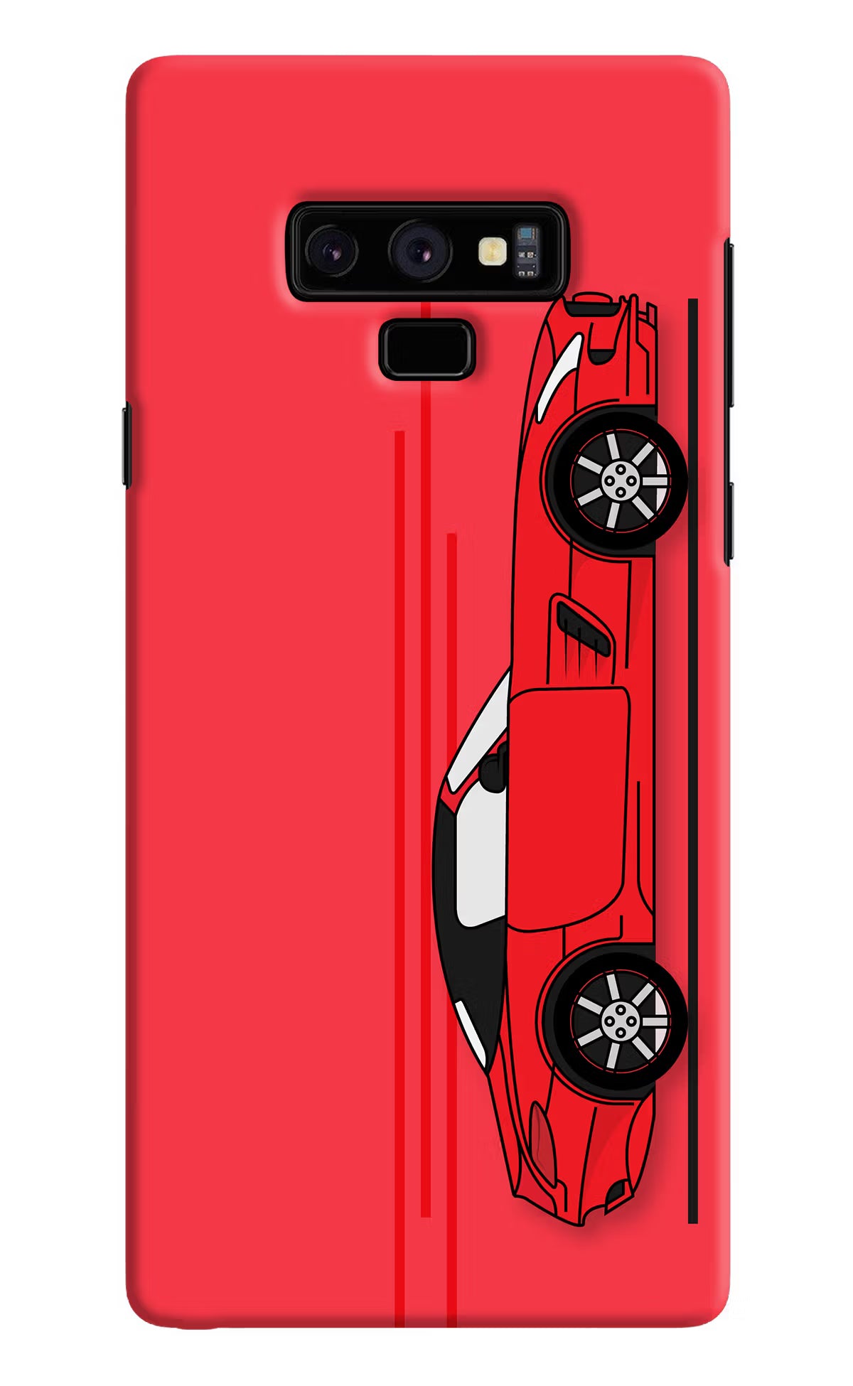 Red Velocity Samsung Note 9 Back Cover - Red Velocity Samsung Note 9 Hard Case Back Cover by Casekaro Red Velocity Samsung Note 9 Hard Case Back Cover by Casekaro