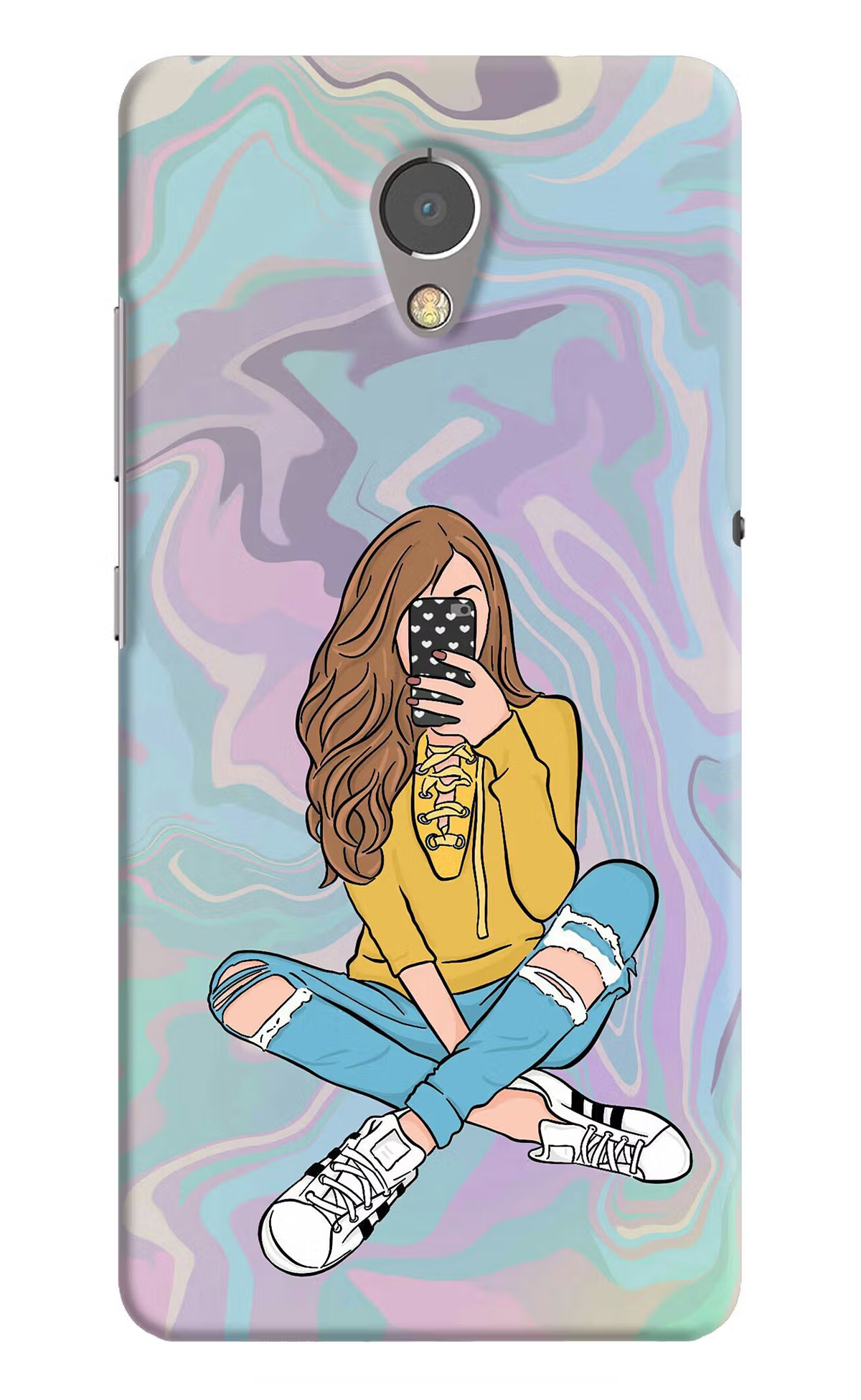 Selfie Girl Lenovo P2 Back Cover - Selfie Girl Lenovo P2 Hard Case Back Cover by Casekaro Selfie Girl Lenovo P2 Hard Case Back Cover by Casekaro