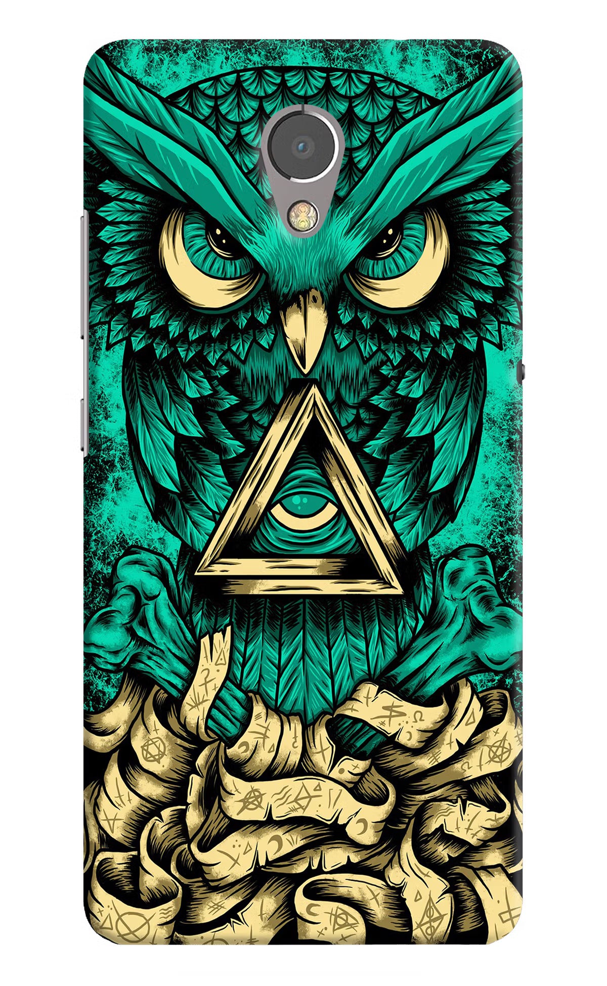 Green Owl Lenovo P2 Back Cover - Green Owl Lenovo P2 Hard Case Back Cover by Casekaro Green Owl Lenovo P2 Hard Case Back Cover by Casekaro