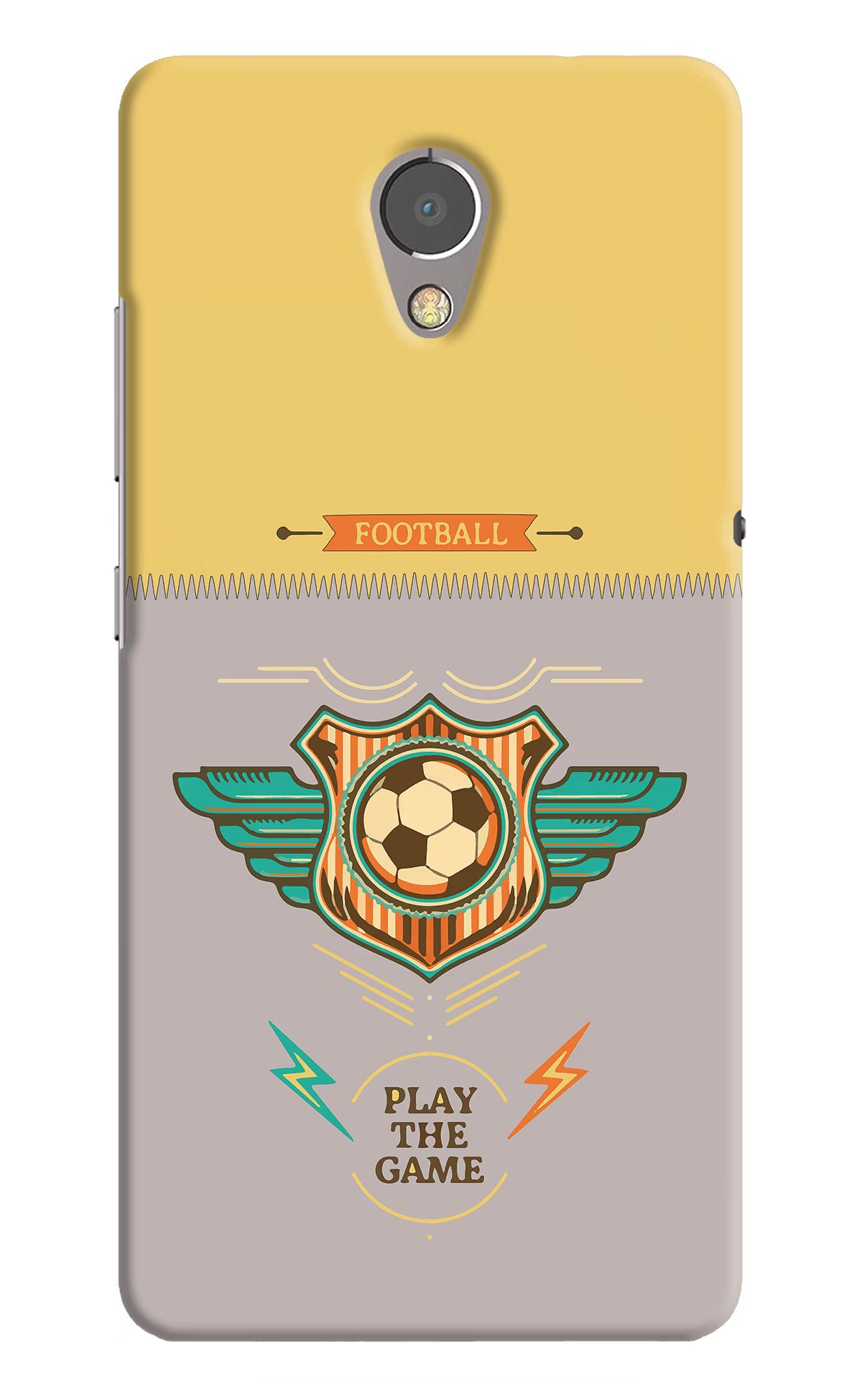 Football Lenovo P2 Back Cover - Football Lenovo P2 Hard Case Back Cover by Casekaro Football Lenovo P2 Hard Case Back Cover by Casekaro