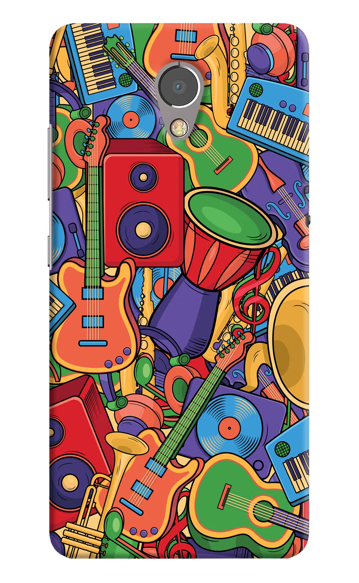 Music Instrument Doodle Lenovo P2 Back Cover - Music Instrument Doodle Lenovo P2 Hard Case Back Cover by Casekaro Music Instrument Doodle Lenovo P2 Hard Case Back Cover by Casekaro