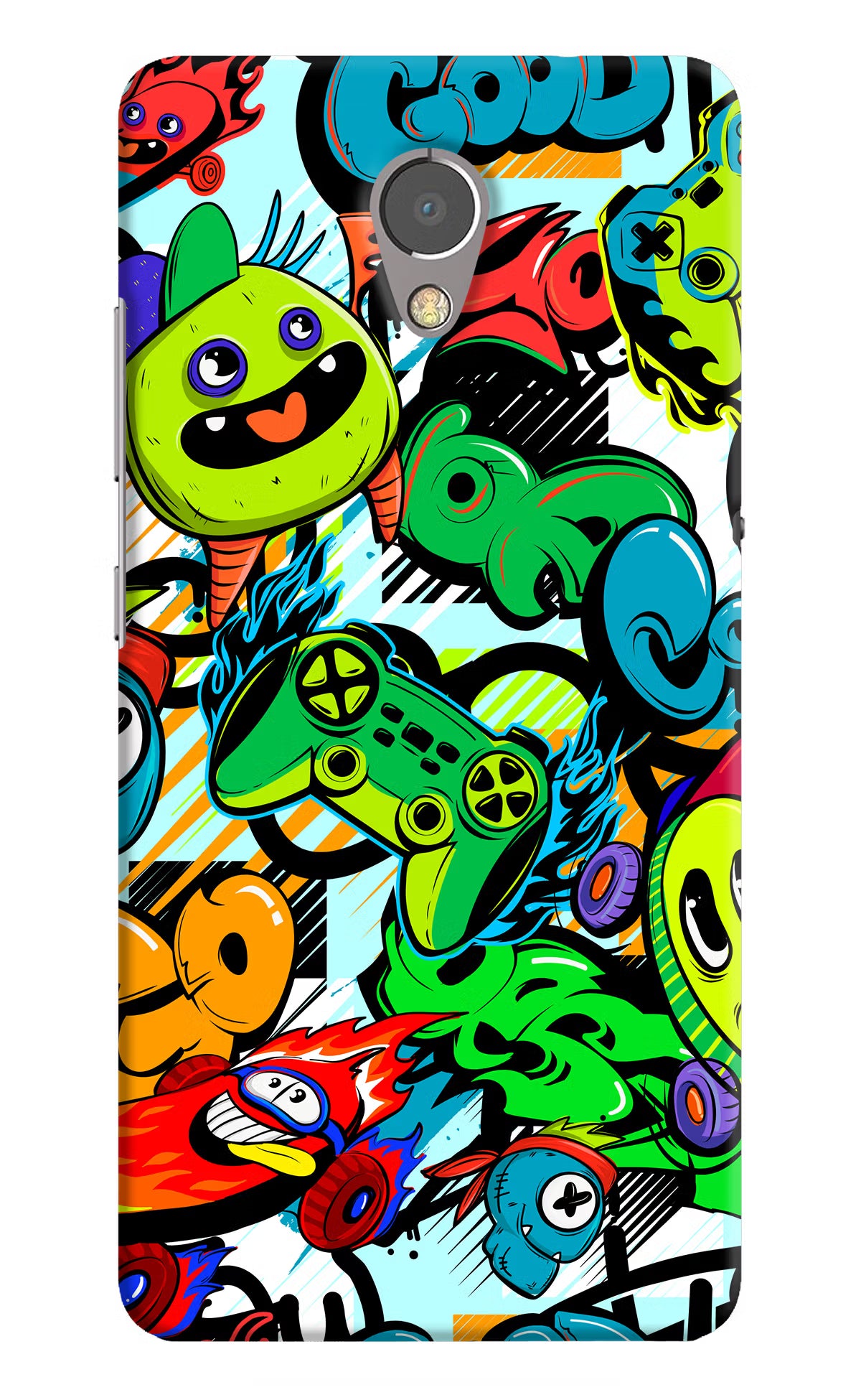 Game Doodle Lenovo P2 Back Cover - Game Doodle Lenovo P2 Hard Case Back Cover by Casekaro Game Doodle Lenovo P2 Hard Case Back Cover by Casekaro