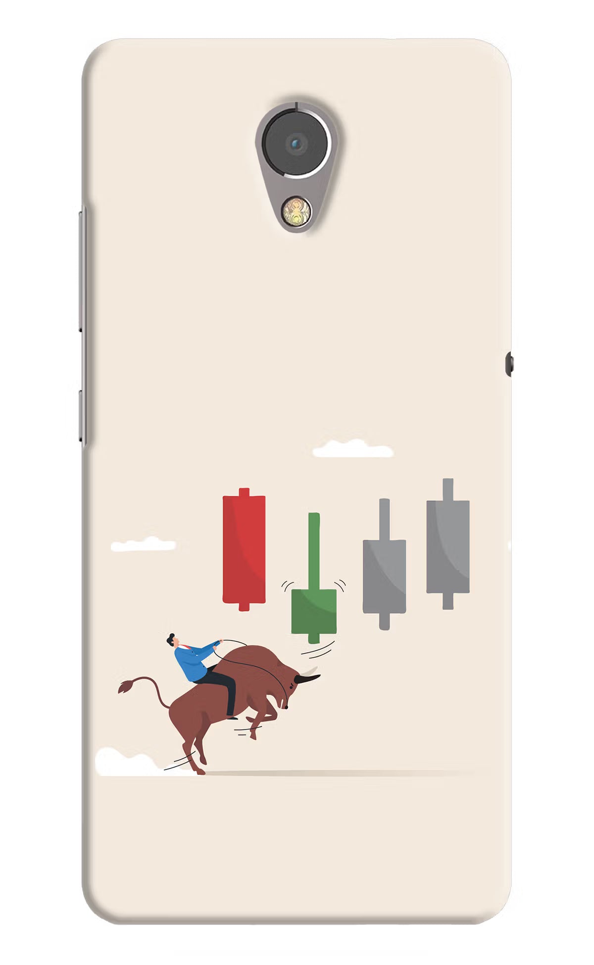Bull Trading Momentum Lenovo P2 Back Cover - Bull Trading Momentum Lenovo P2 Hard Case Back Cover by Casekaro Bull Trading Momentum Lenovo P2 Hard Case Back Cover by Casekaro