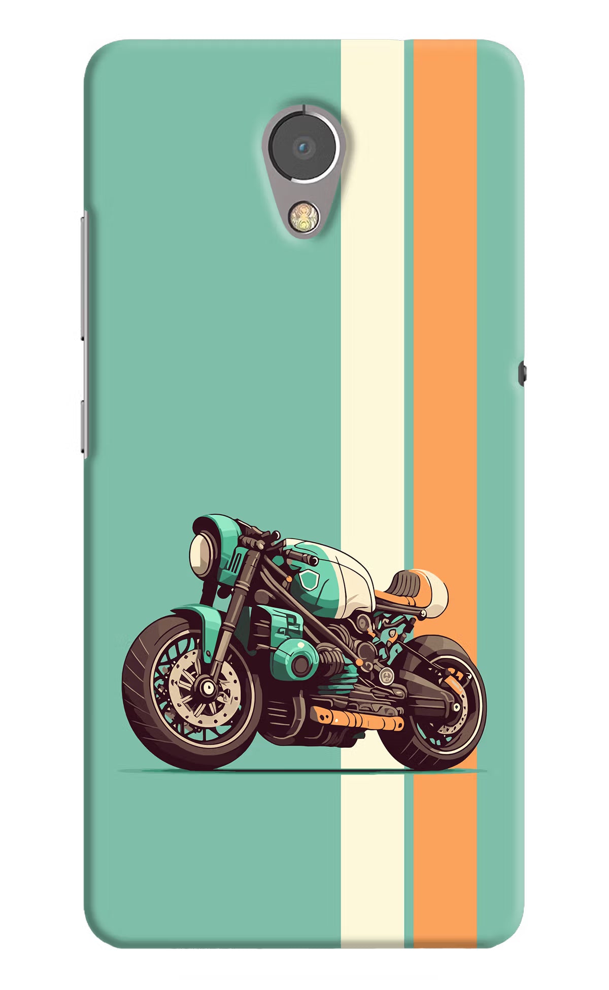 Striped Moto Drift Lenovo P2 Back Cover - Striped Moto Drift Lenovo P2 Hard Case Back Cover by Casekaro Striped Moto Drift Lenovo P2 Hard Case Back Cover by Casekaro