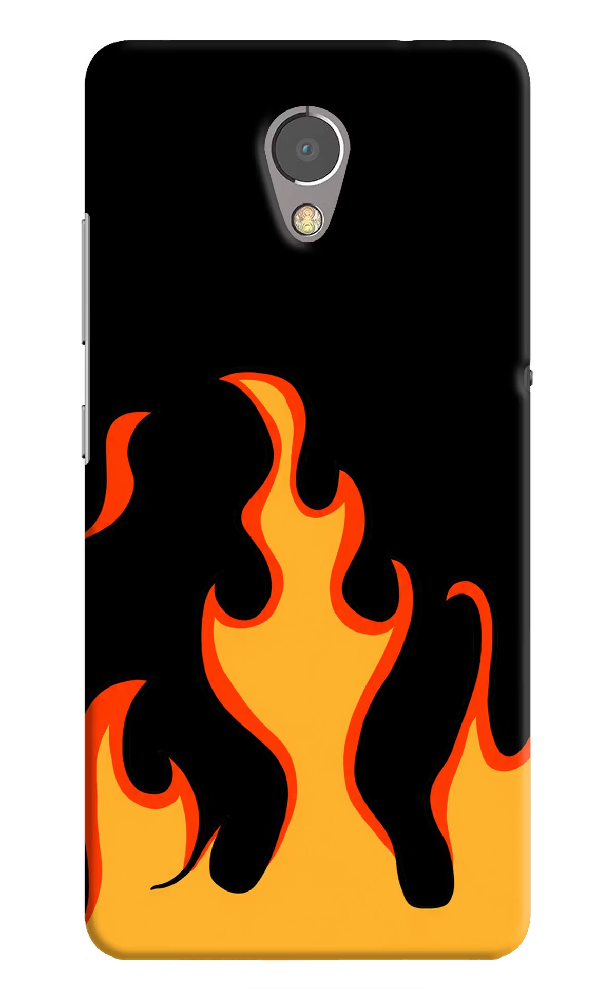 Fired Up – Black Lenovo P2 Back Cover - Fired Up – Black Lenovo P2 Hard Case Back Cover by Casekaro Fired Up – Black Lenovo P2 Hard Case Back Cover by Casekaro