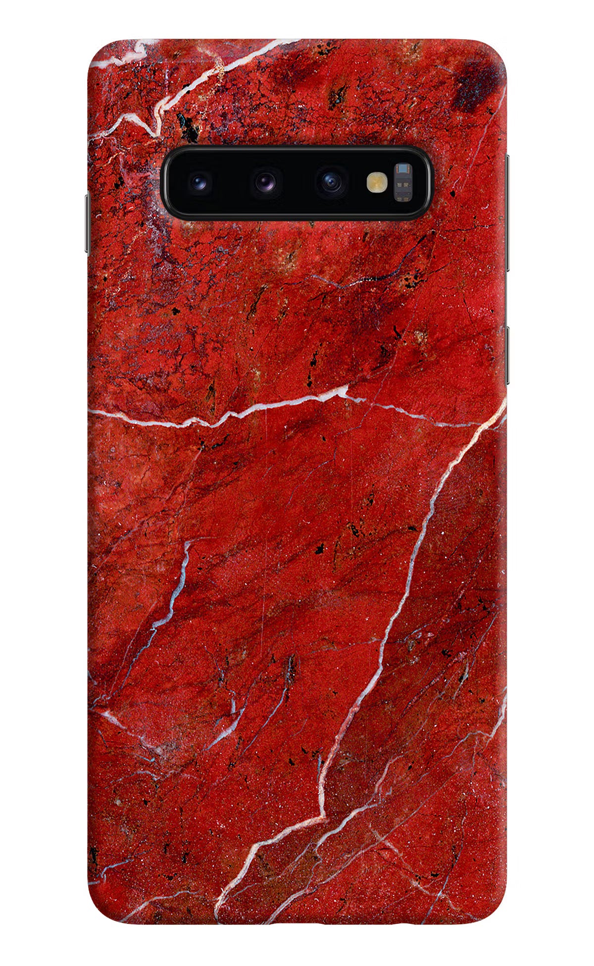 Red Marble Design Samsung S10 Back Cover - Red Marble Design Samsung S10 Hard Case Back Cover by Casekaro Red Marble Design Samsung S10 Hard Case Back Cover by Casekaro