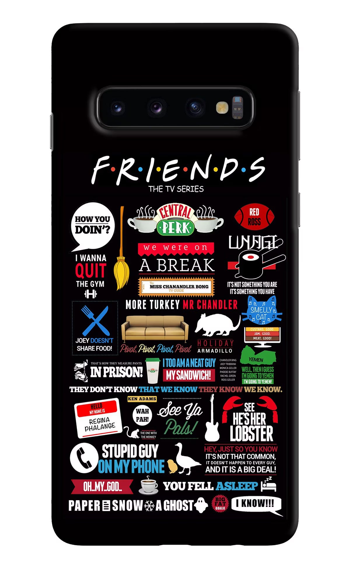 FRIENDS Samsung S10 Back Cover - FRIENDS Samsung S10 Hard Case Back Cover by Casekaro FRIENDS Samsung S10 Hard Case Back Cover by Casekaro