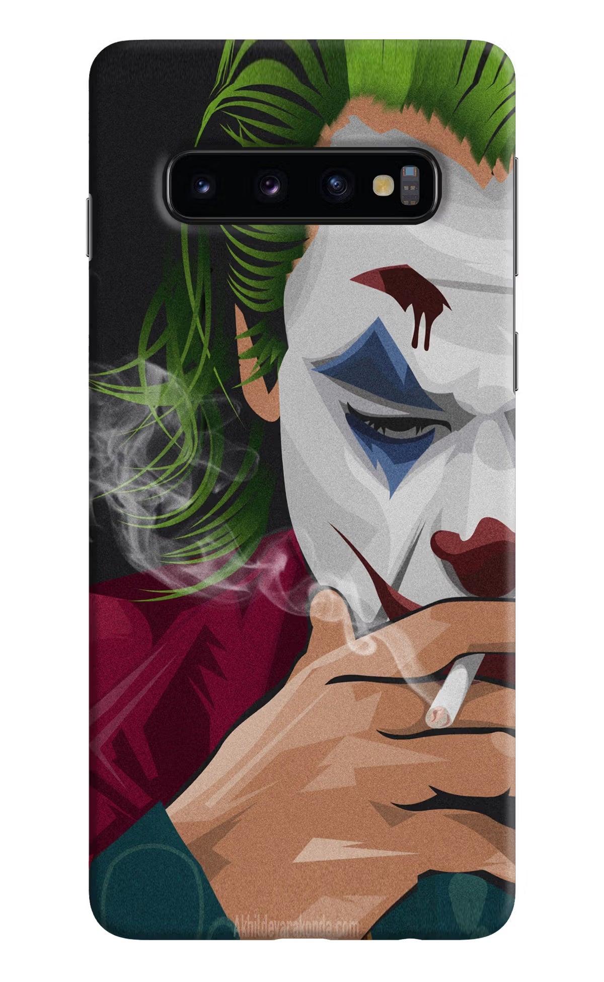 Joker Smoking Samsung S10 Back Cover - Joker Smoking Samsung S10 Hard Case Back Cover by Casekaro Joker Smoking Samsung S10 Hard Case Back Cover by Casekaro