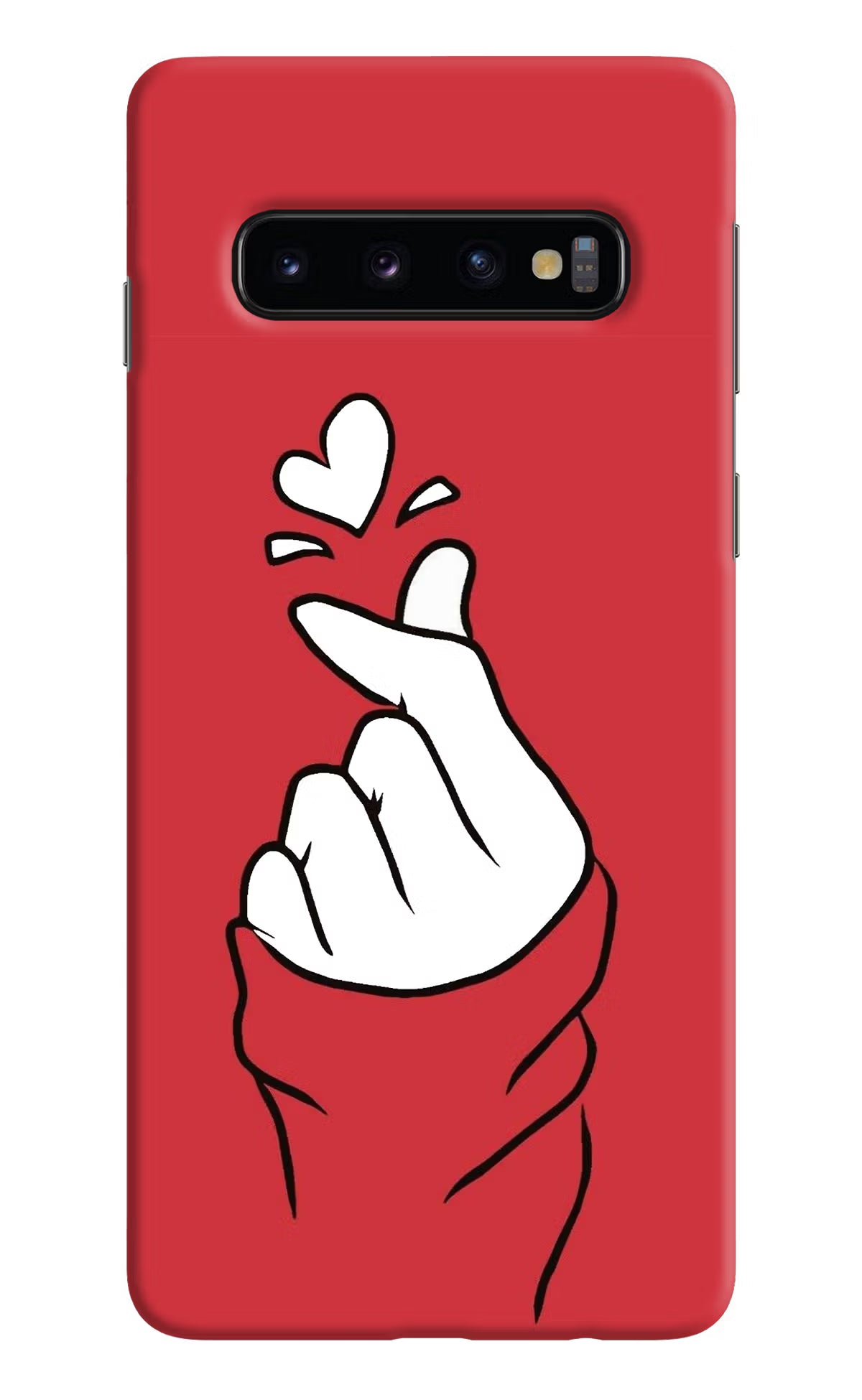 Korean Love Sign Samsung S10 Back Cover - Korean Love Sign Samsung S10 Hard Case Back Cover by Casekaro Korean Love Sign Samsung S10 Hard Case Back Cover by Casekaro