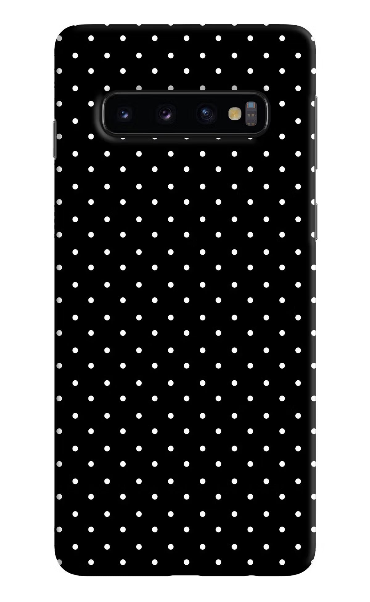 White Dots Samsung S10 Back Cover - White Dots Samsung S10 Hard Case Back Cover by Casekaro White Dots Samsung S10 Hard Case Back Cover by Casekaro