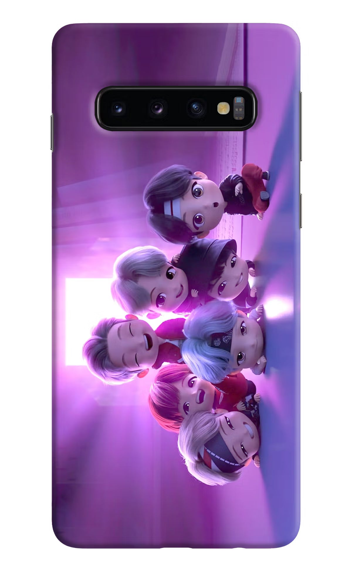 BTS Chibi Samsung S10 Back Cover - BTS Chibi Samsung S10 Hard Case Back Cover by Casekaro BTS Chibi Samsung S10 Hard Case Back Cover by Casekaro