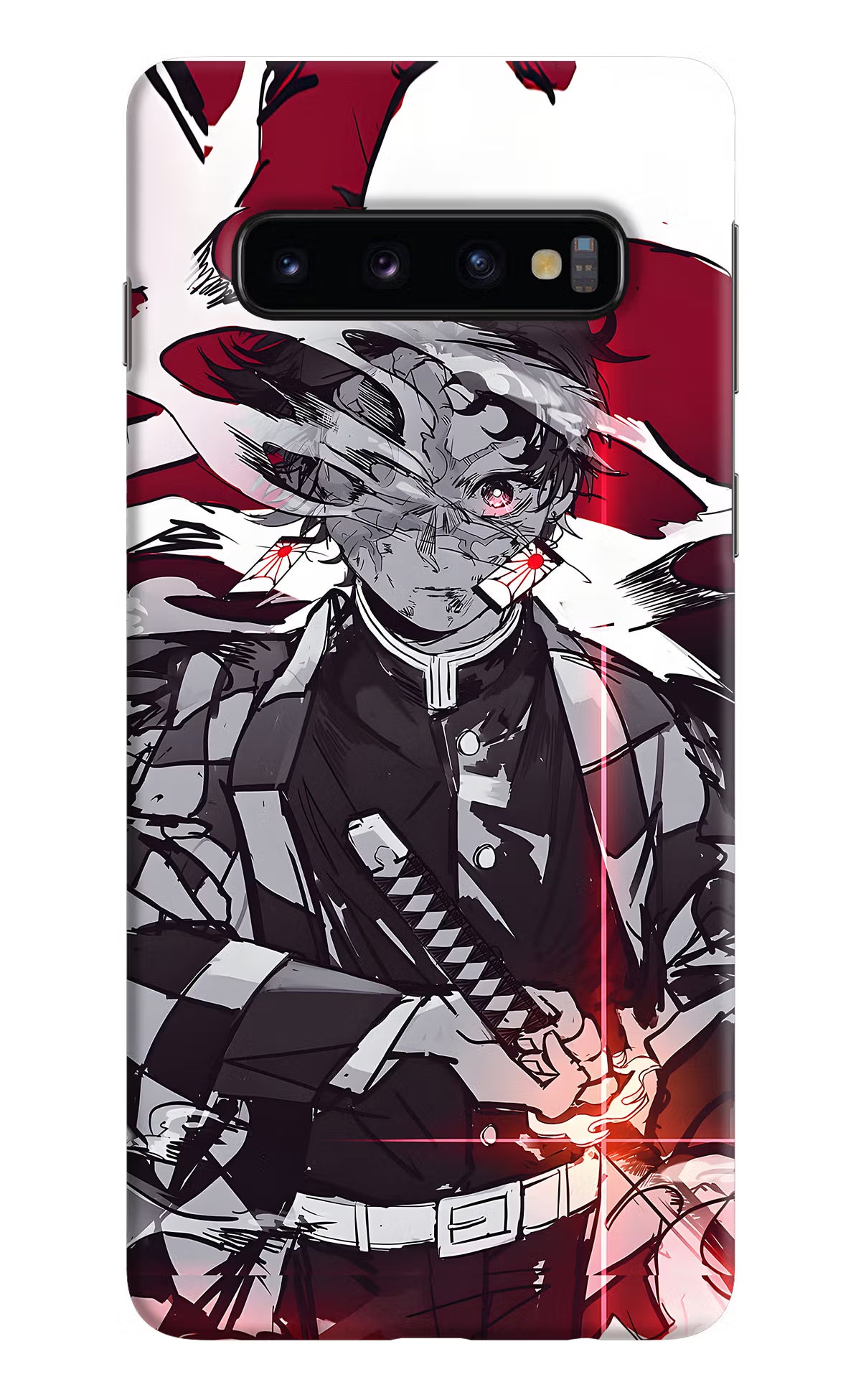 Demon Slayer Samsung S10 Back Cover - Demon Slayer Samsung S10 Hard Case Back Cover by Casekaro Demon Slayer Samsung S10 Hard Case Back Cover by Casekaro